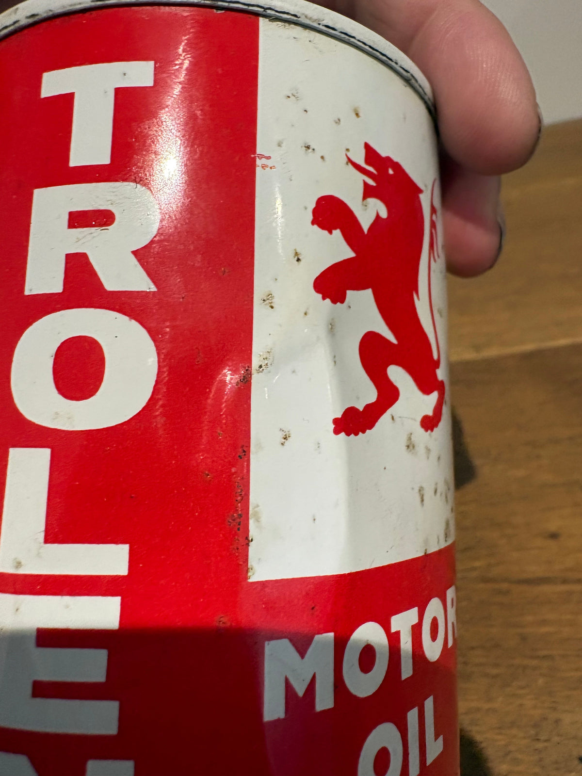 Vintage Trolene Motor Oil , 1 Pint Can With Contents. Rare