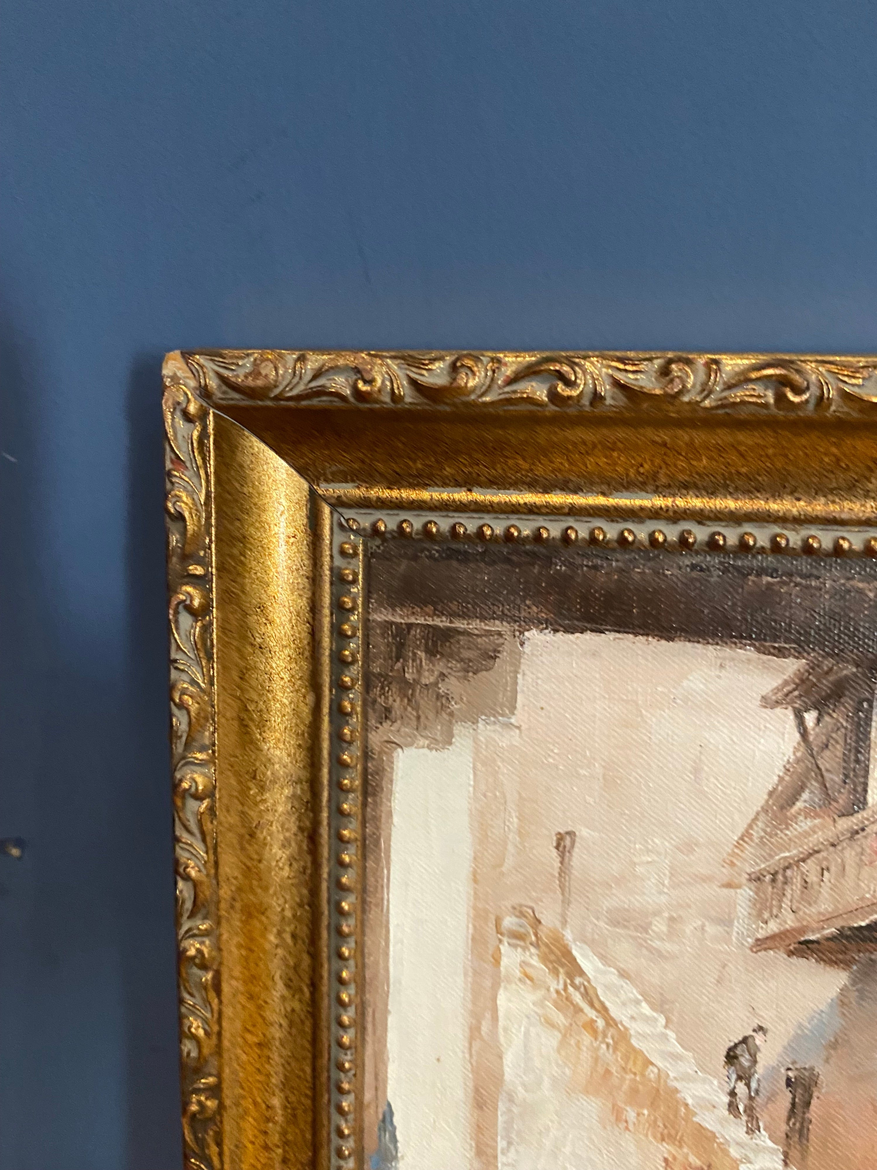 Antique C Wilson Painting, Oil On Canvas