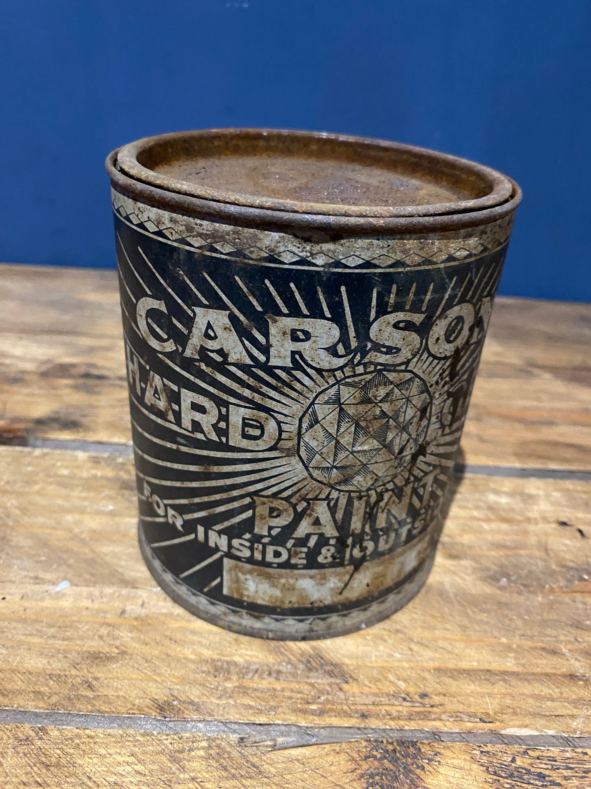 Antique / Vintage. Rare Carson’s Paint Tin , Full , As Found Condition