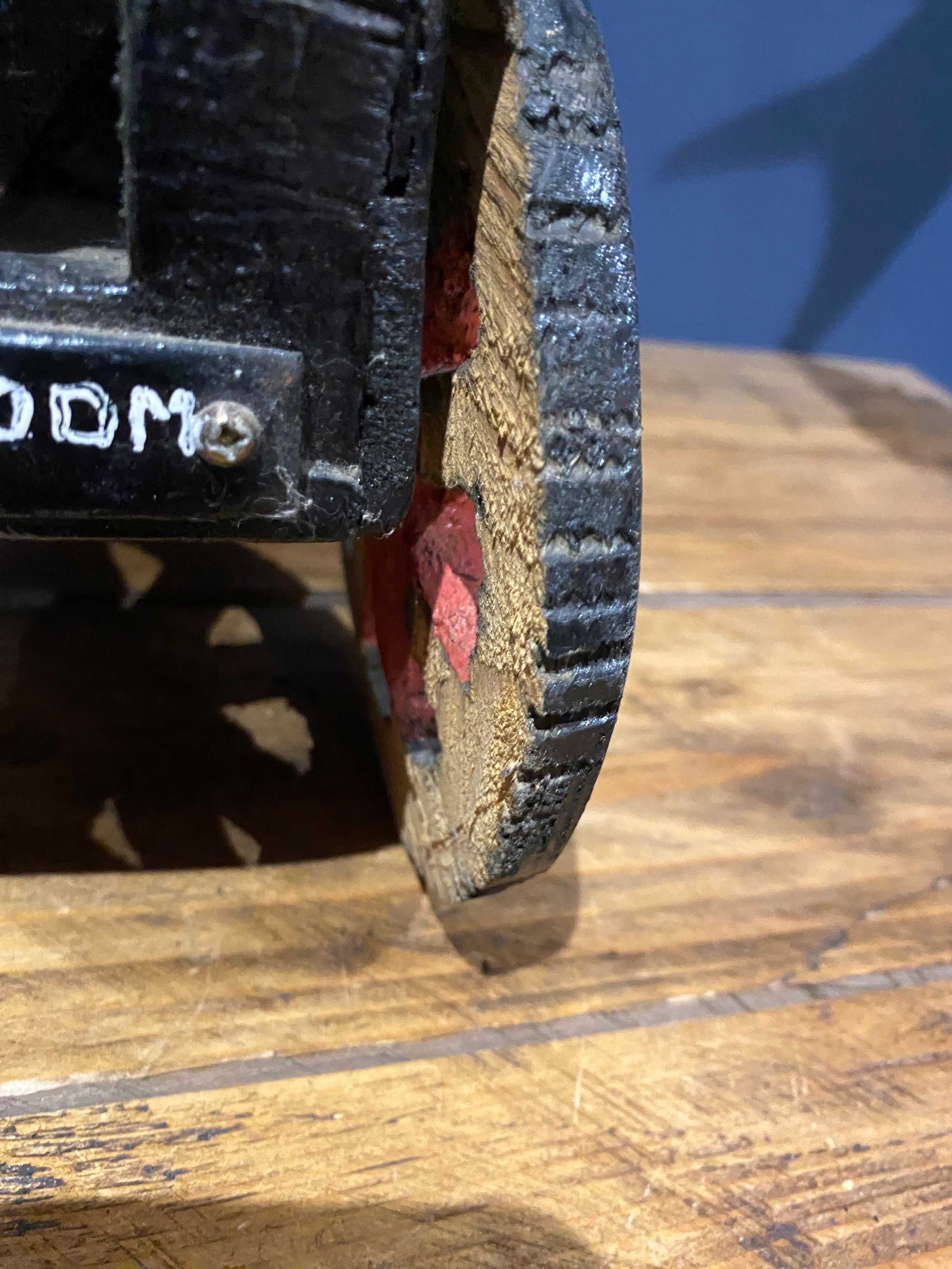 Scratch Built Wooden Steam Engine , Folk Art
