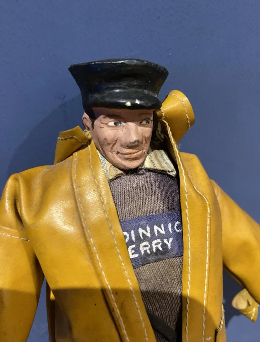 Vintage Bodinnick Ferry Handmade Figure Of A Ferryman. Unusual Collectable