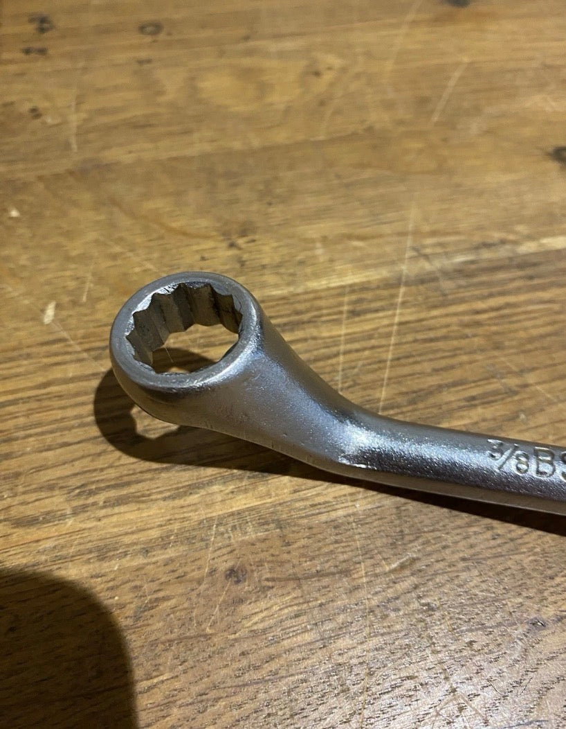 Vintage King Dick Offset Ring Spanner Ddw205 , 3/8bs, 5/16W + 7/16BS , 3/8W