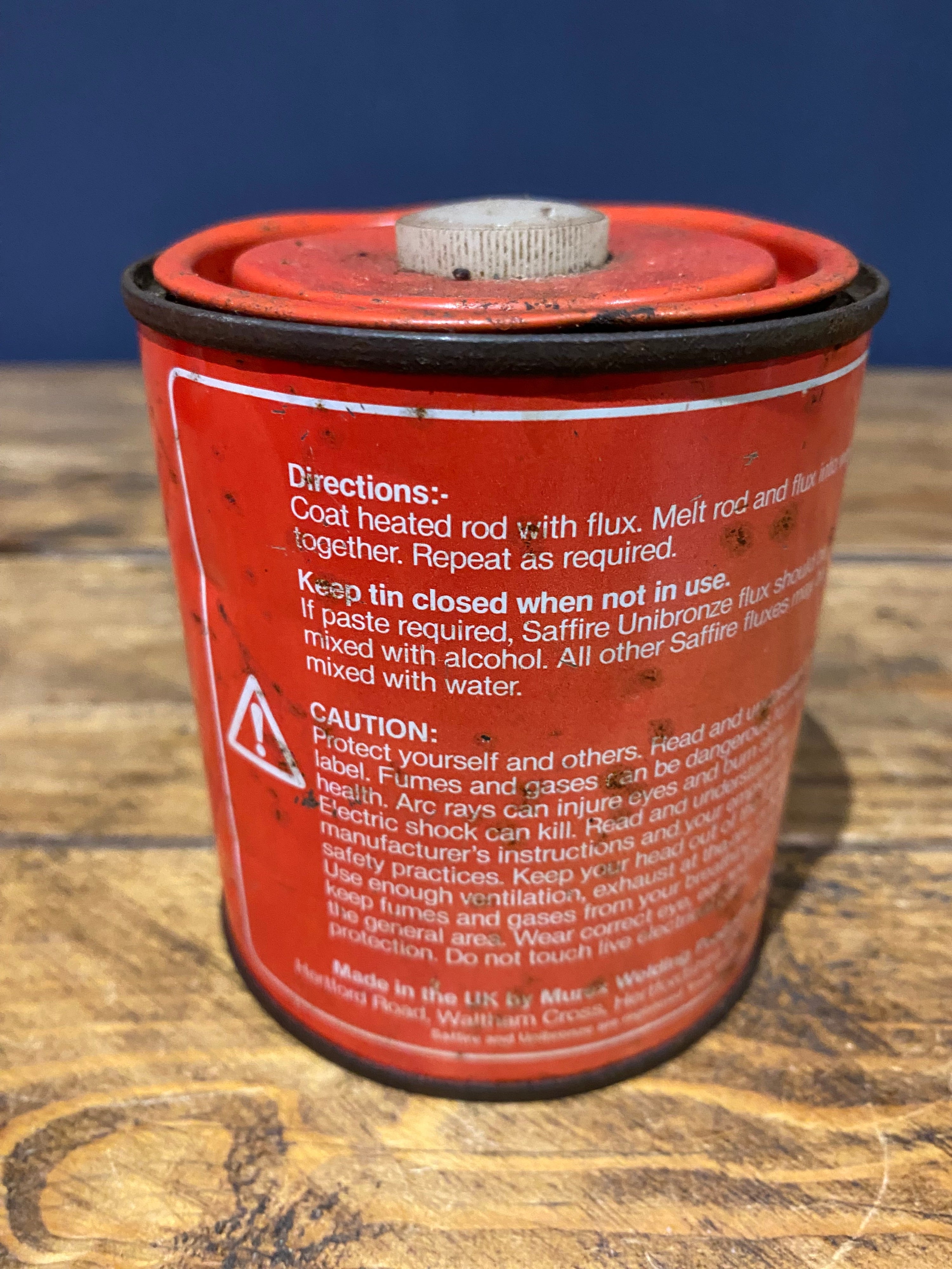 Vintage BOC Unibronze Flux Tin