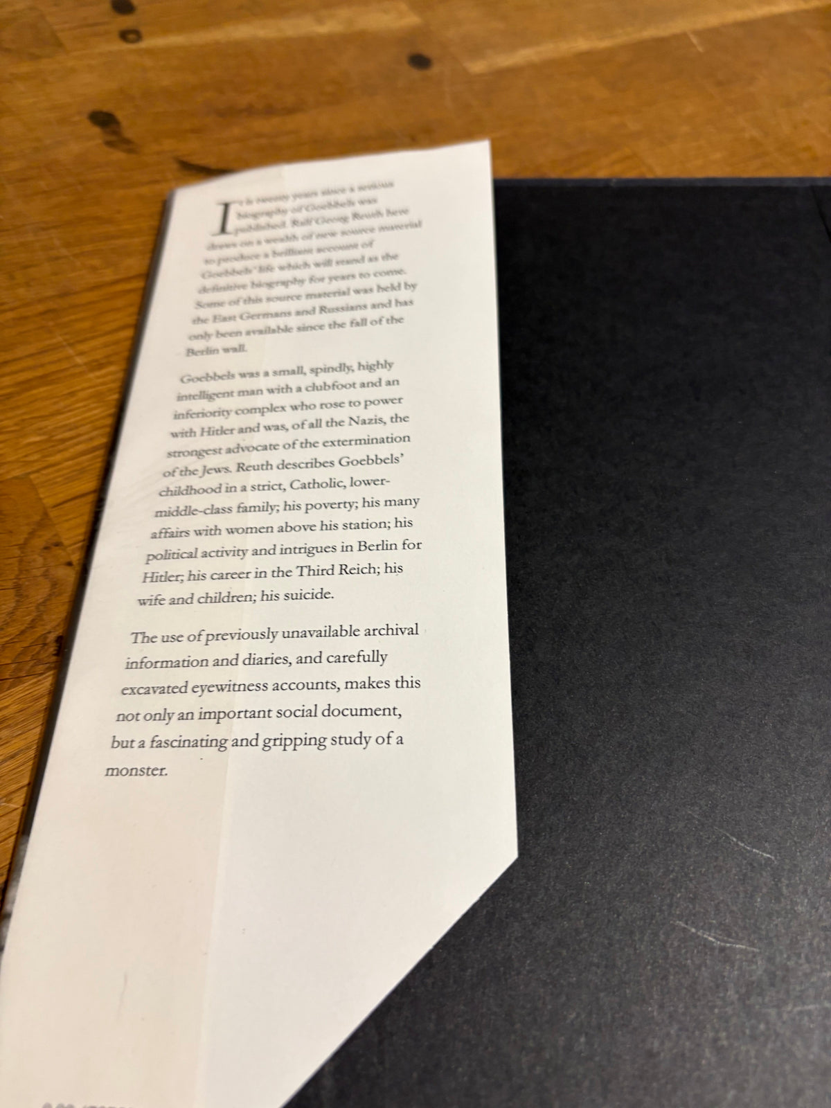 Goebbels The Life Of Joseph Goebbels , Ralf Georg Reuth , 1993 Hardcover