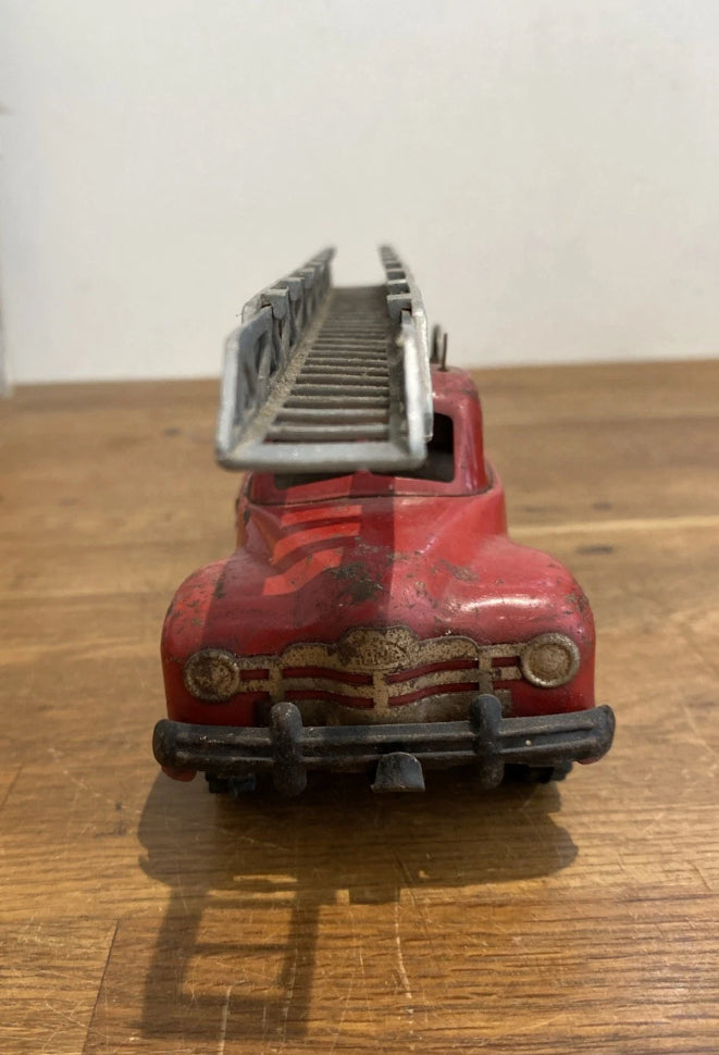 Vintage Tinplate Gama Fire Engine, Fire Truck , Ladder Truck , Clockwork, Works