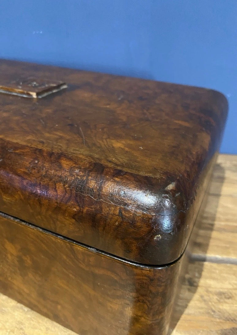 Antique Box / Writing Slope In Need Of Tlc , Secret Compartment.