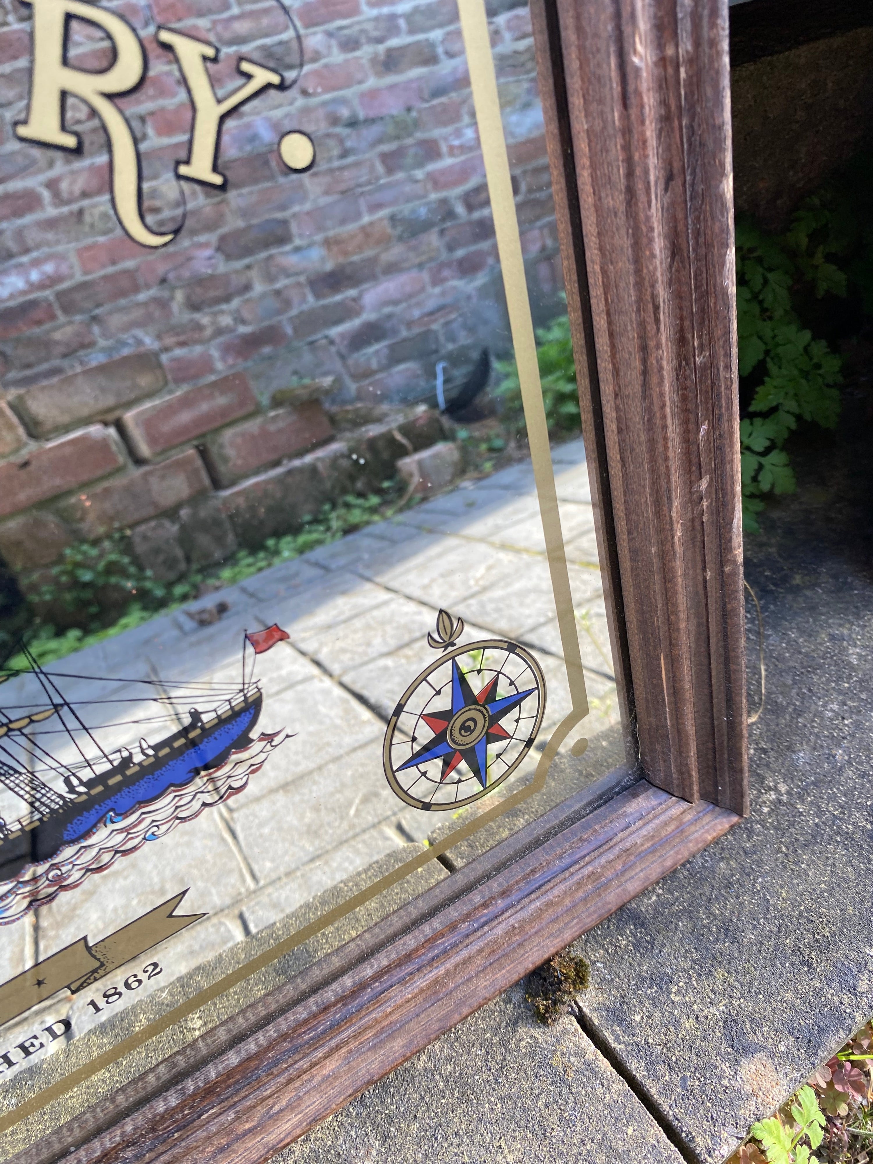 Vintage Ships Of The 19th Century, The Scotia . Wall Mirror.