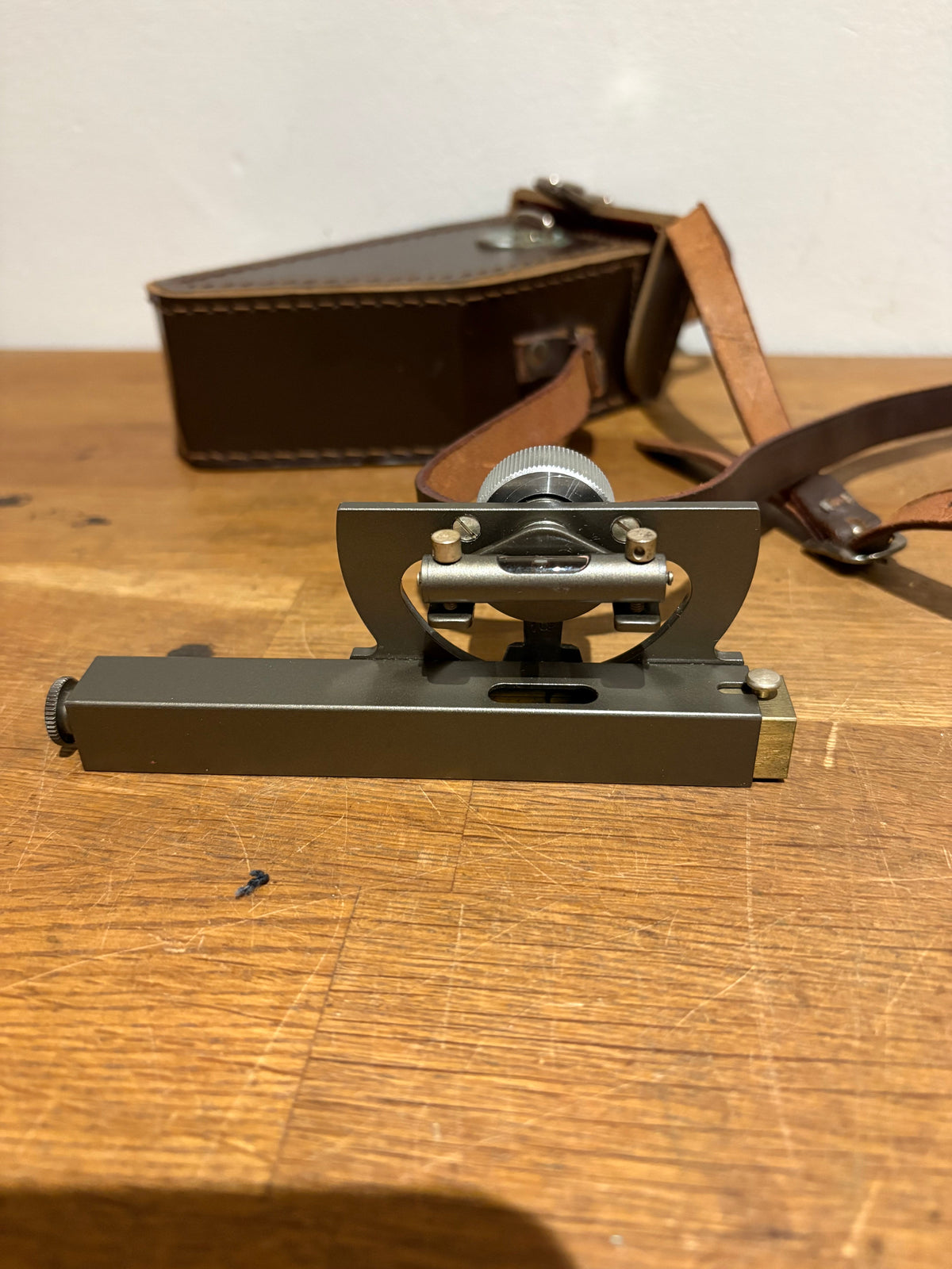 Vintage Abney Level Clinometer Surveying Instrument Leather Case No 108