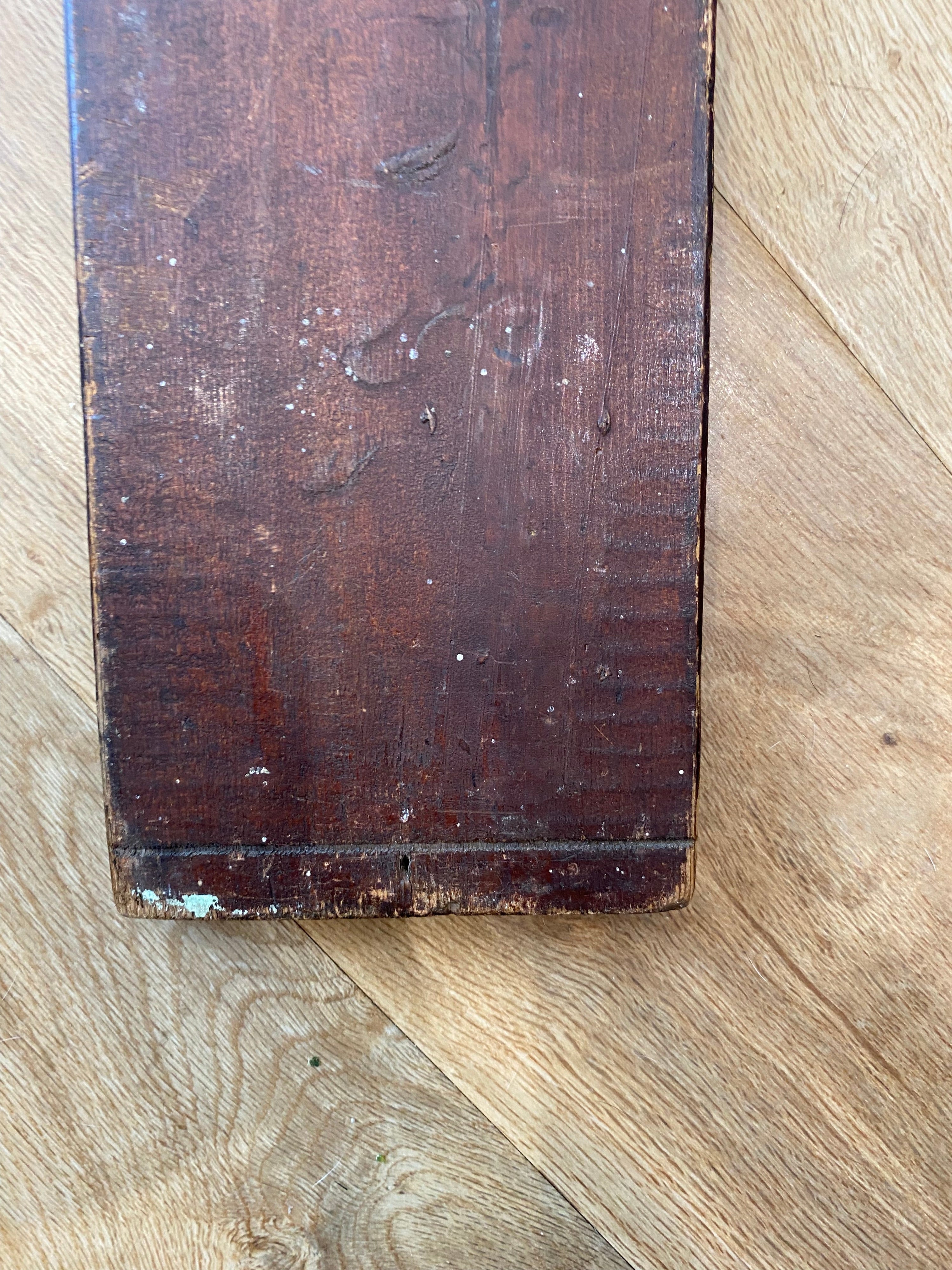 Extra Large Antique Wood Cribbage Board, 30 Inches Long