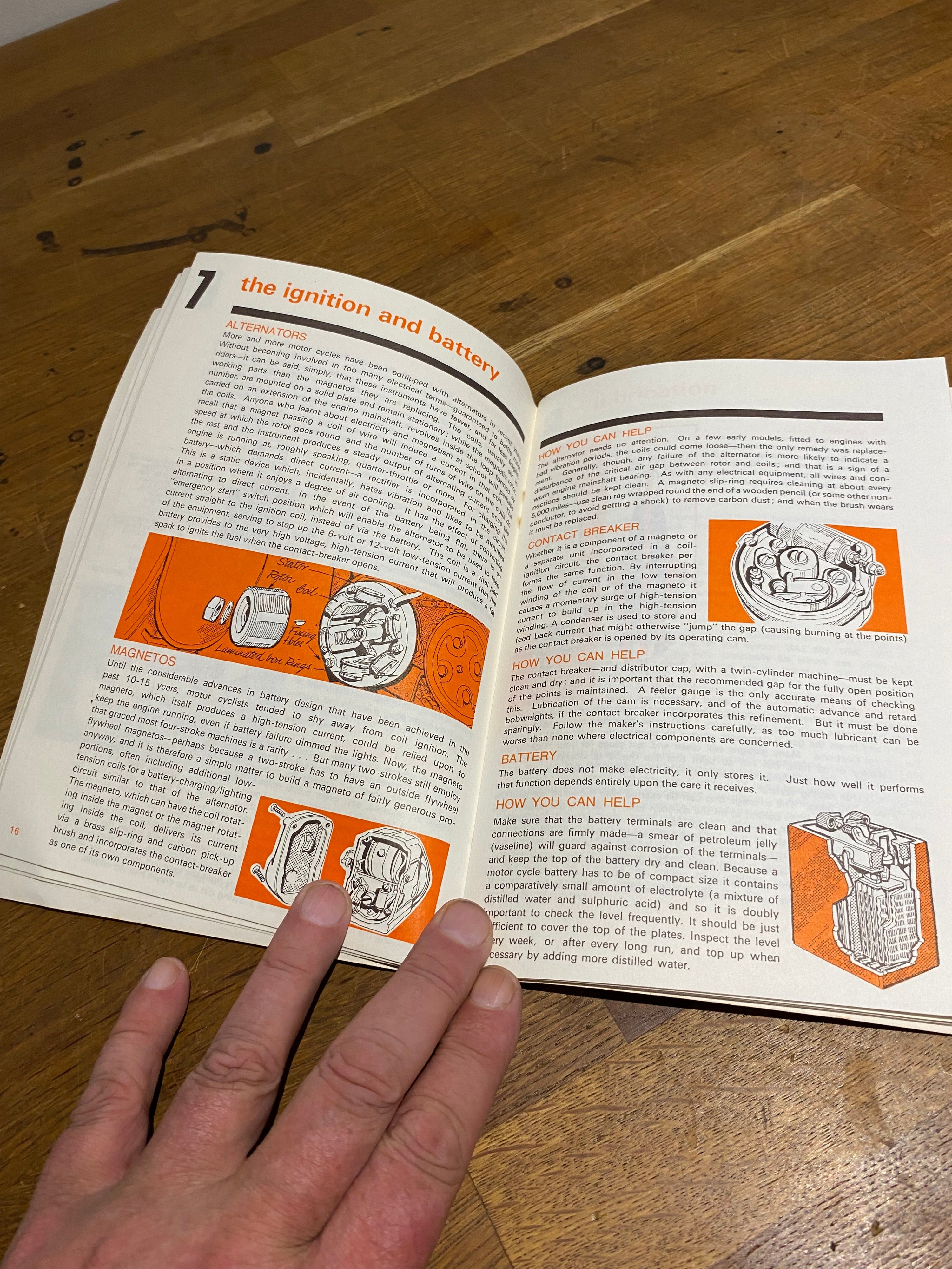 Vintage castrol two wheeler care handbook , paperback.