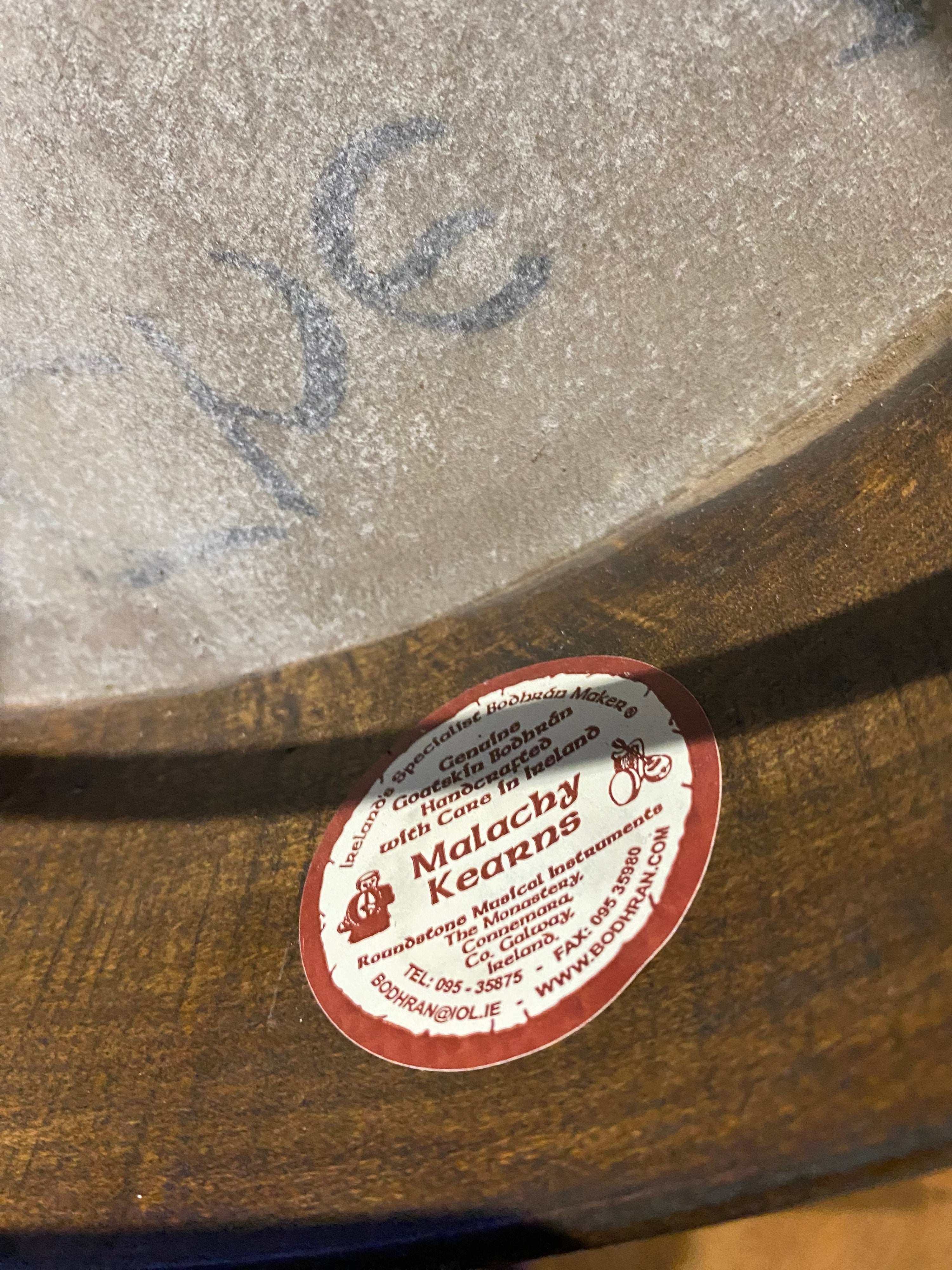 Vintage Malachy Kearns Irish Bodhran 18” Drum , The Untouchables.