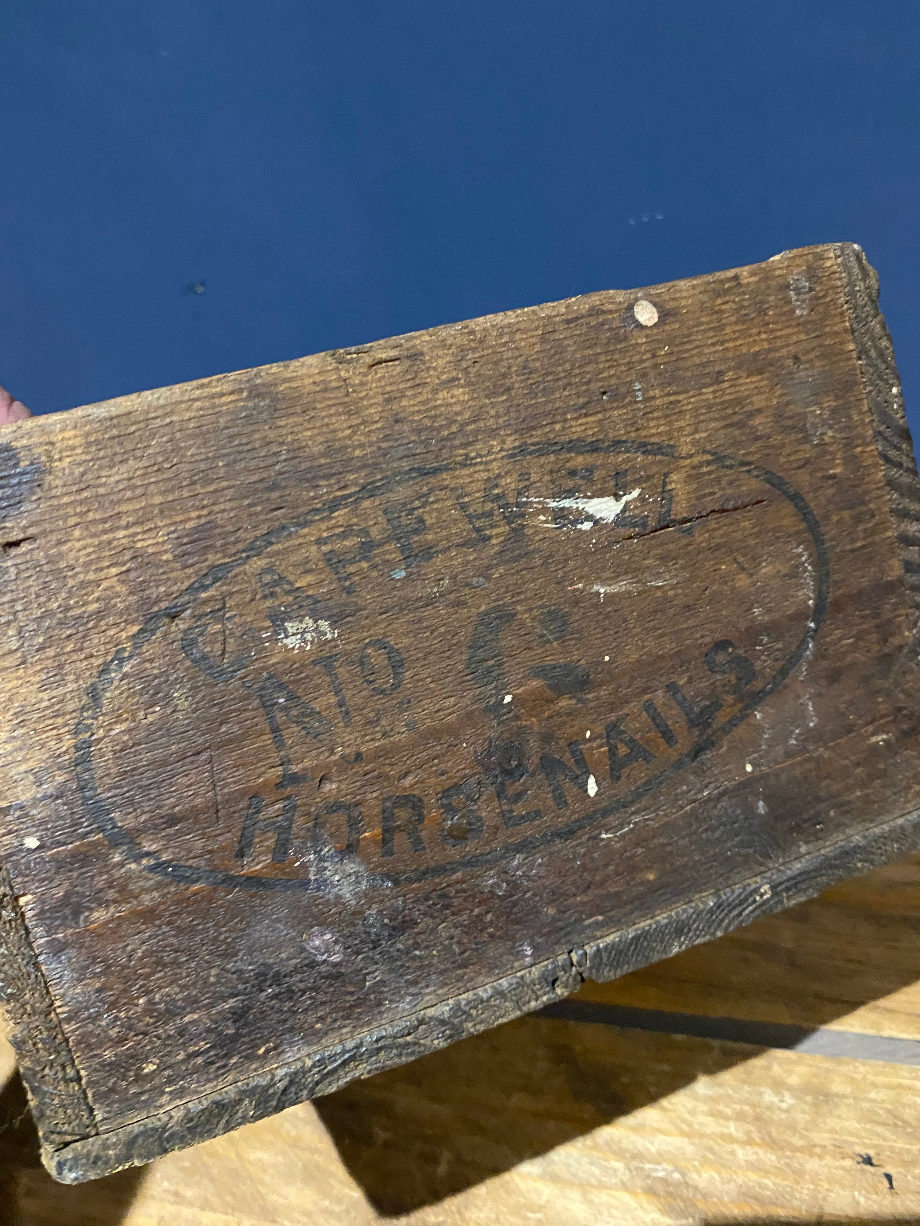 Antique Capewell Horseshoe Nail Crate/ Box