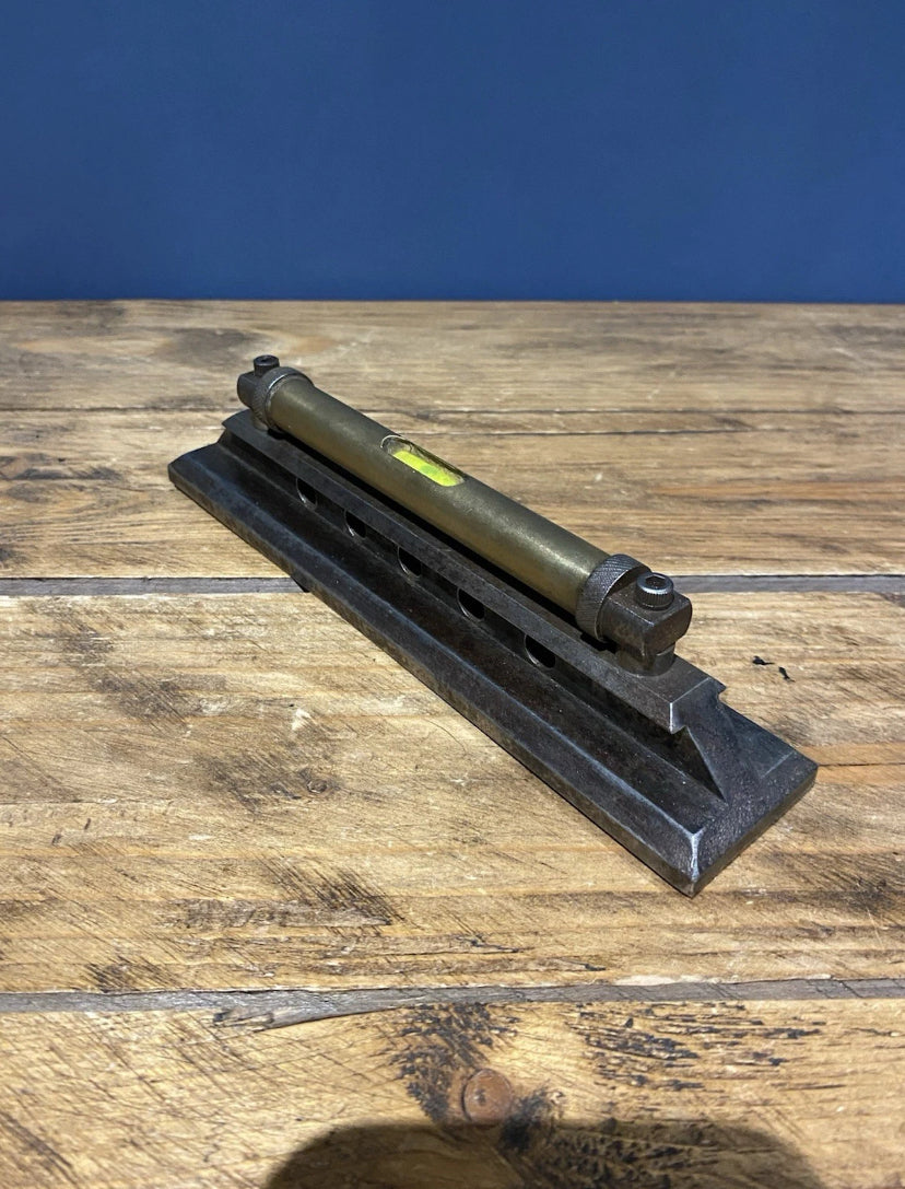 Antique Brass And Cast Machine Level, Spirit Level