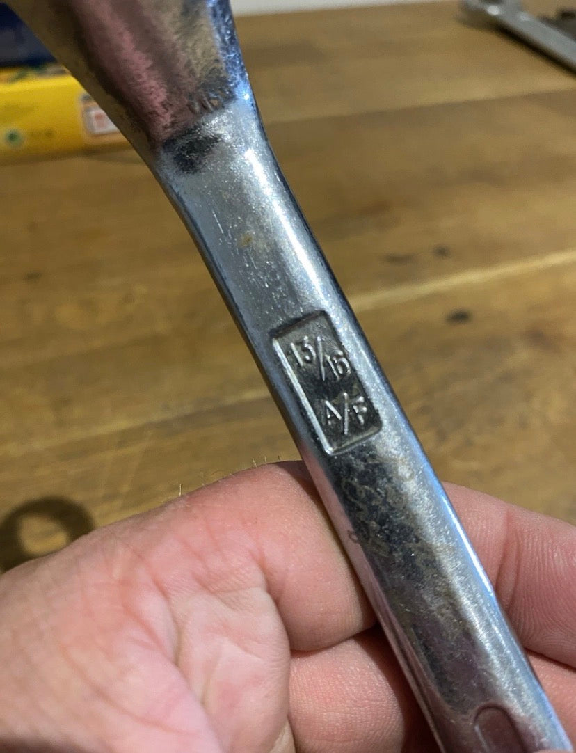 Vintage King Dick Ring Spanner. RSA226, 13/16 Af + 7/8 Af