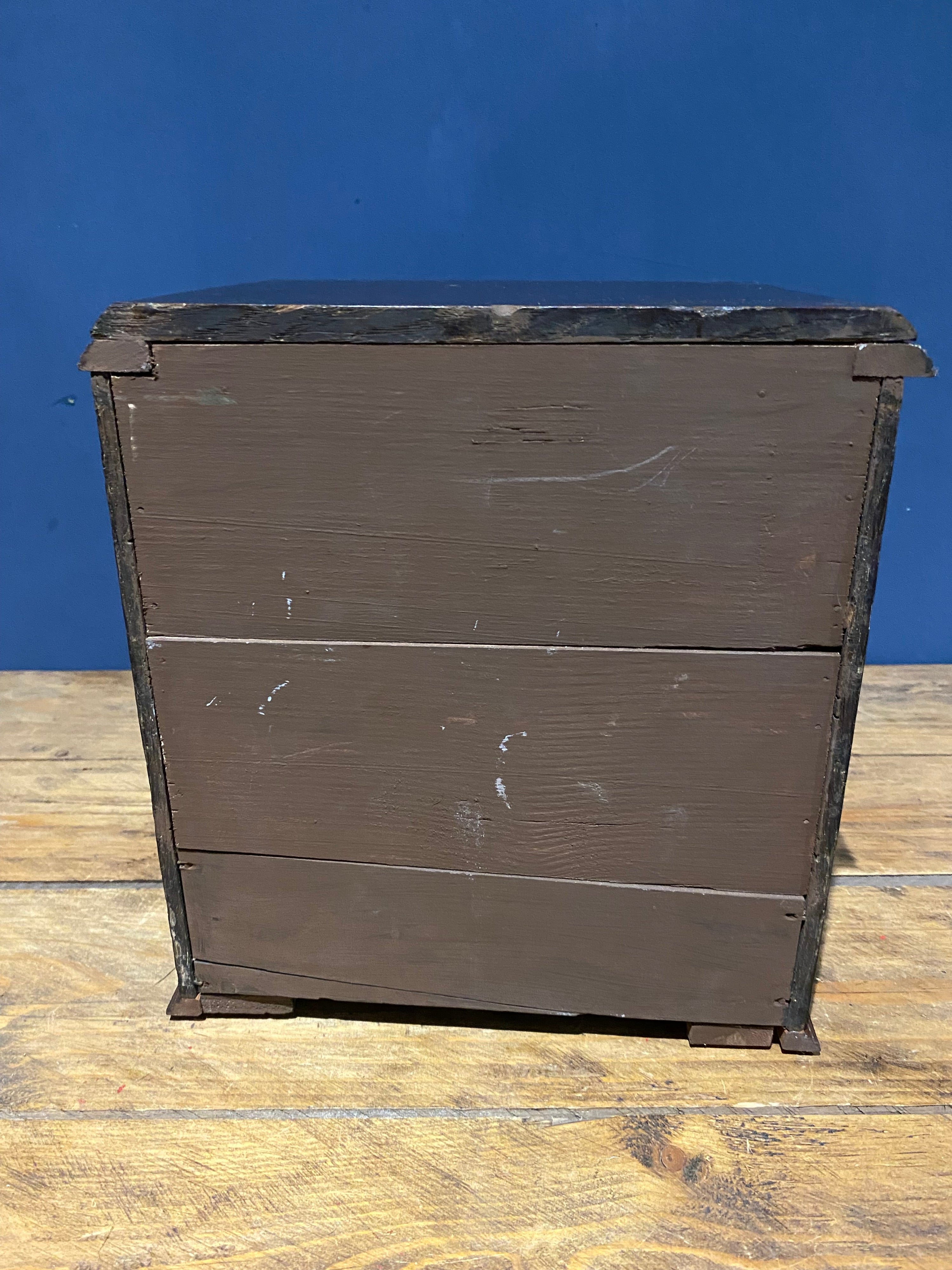 Antique Four Drawer Apprentice Piece/drawers Cabinet