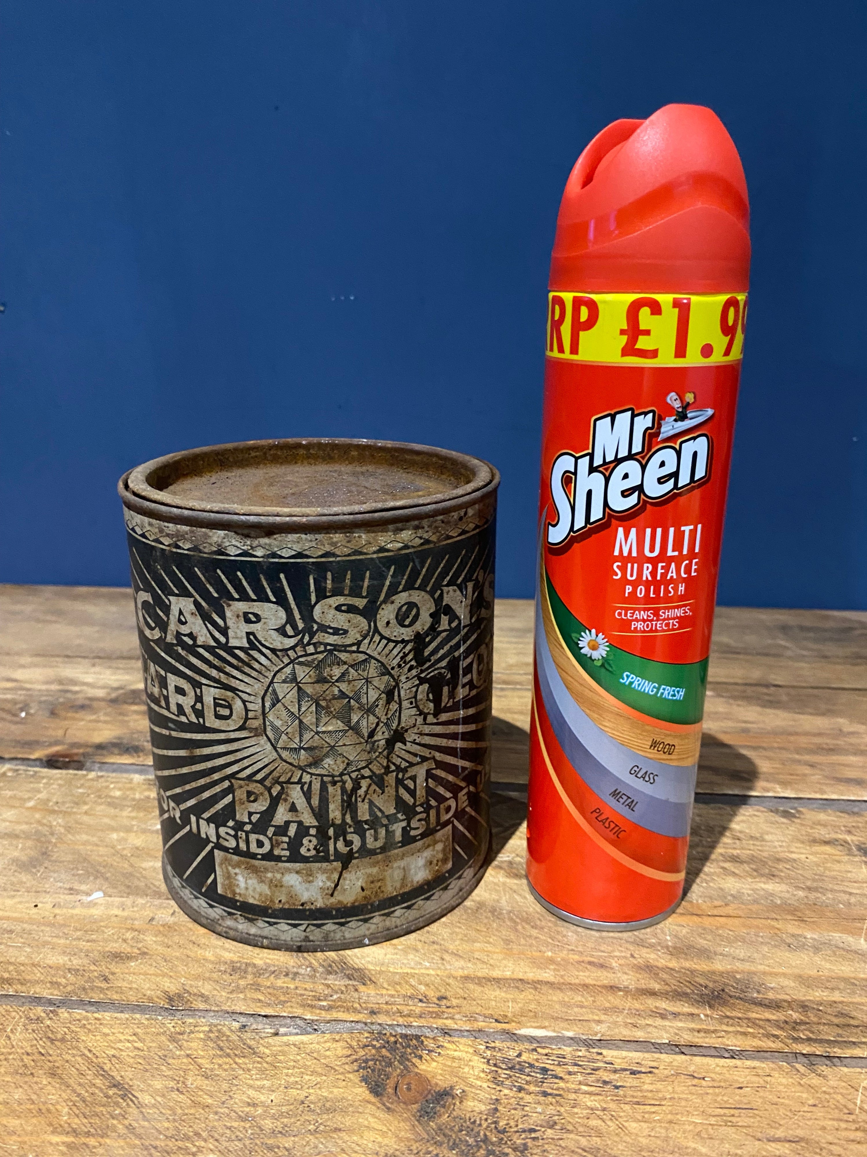 Antique / Vintage. Rare Carson’s Paint Tin , Full , As Found Condition
