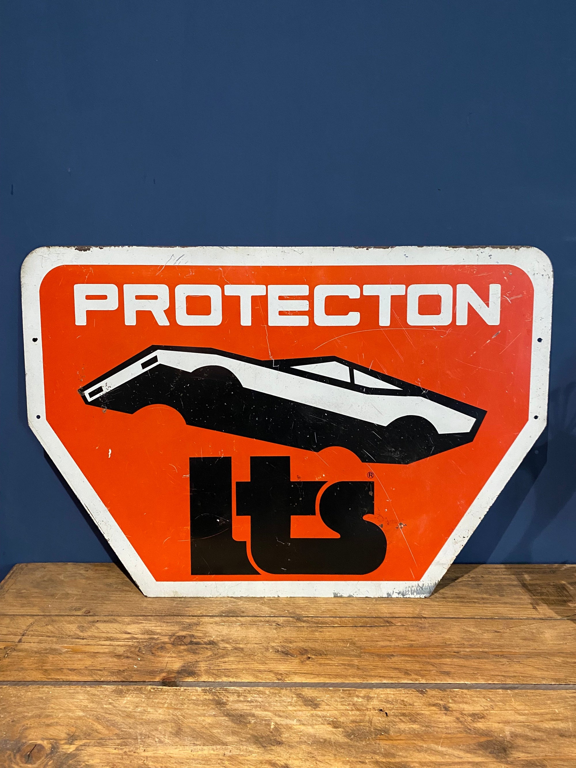 Large LTS Protection Metal Sign , Advertising Sign, Petroliana, Vintage