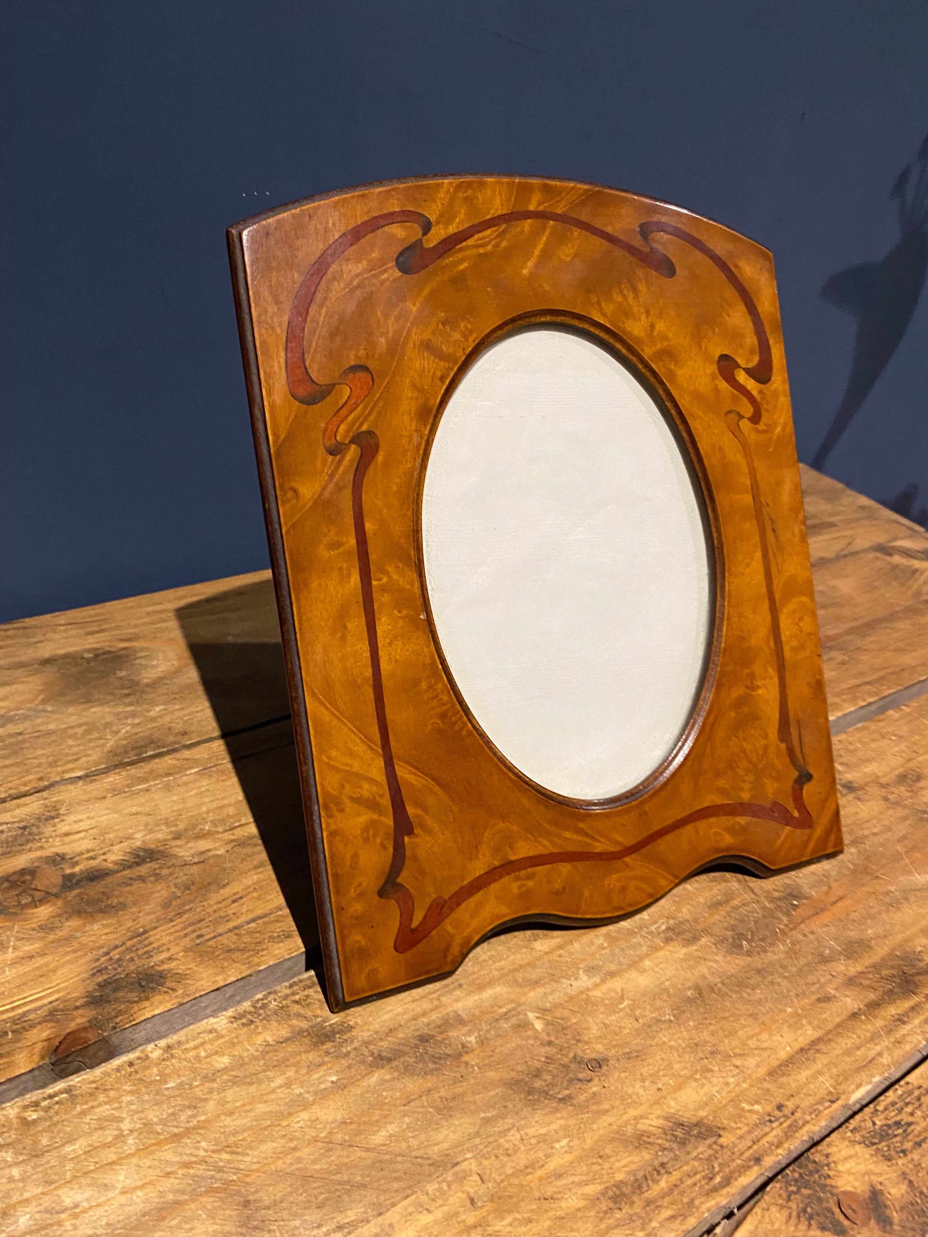 Beautiful Inlaid Wood Antique Photo Frame