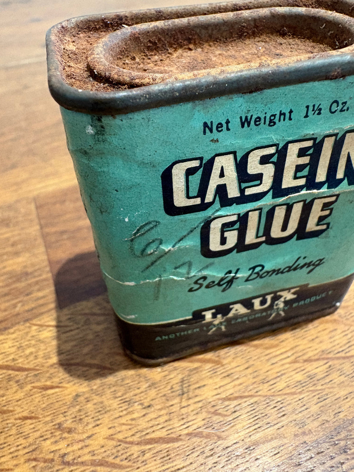 Vintage Laux Casein Glue  Tin , Display Item