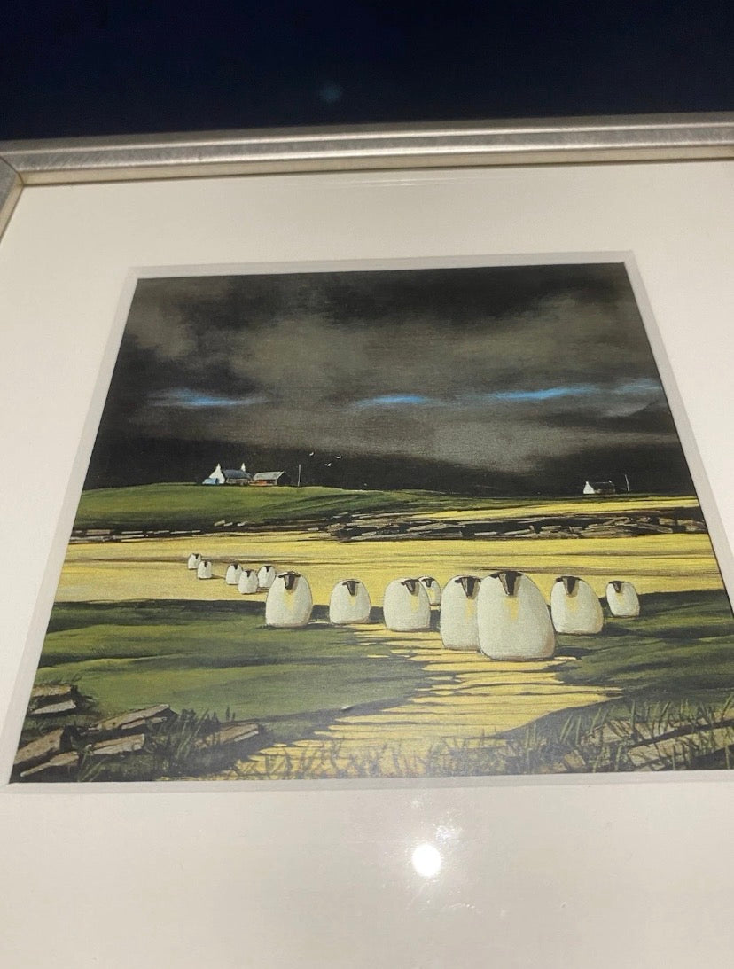 Stan Milne - Storm Brewing Framed Art Print , Sheep