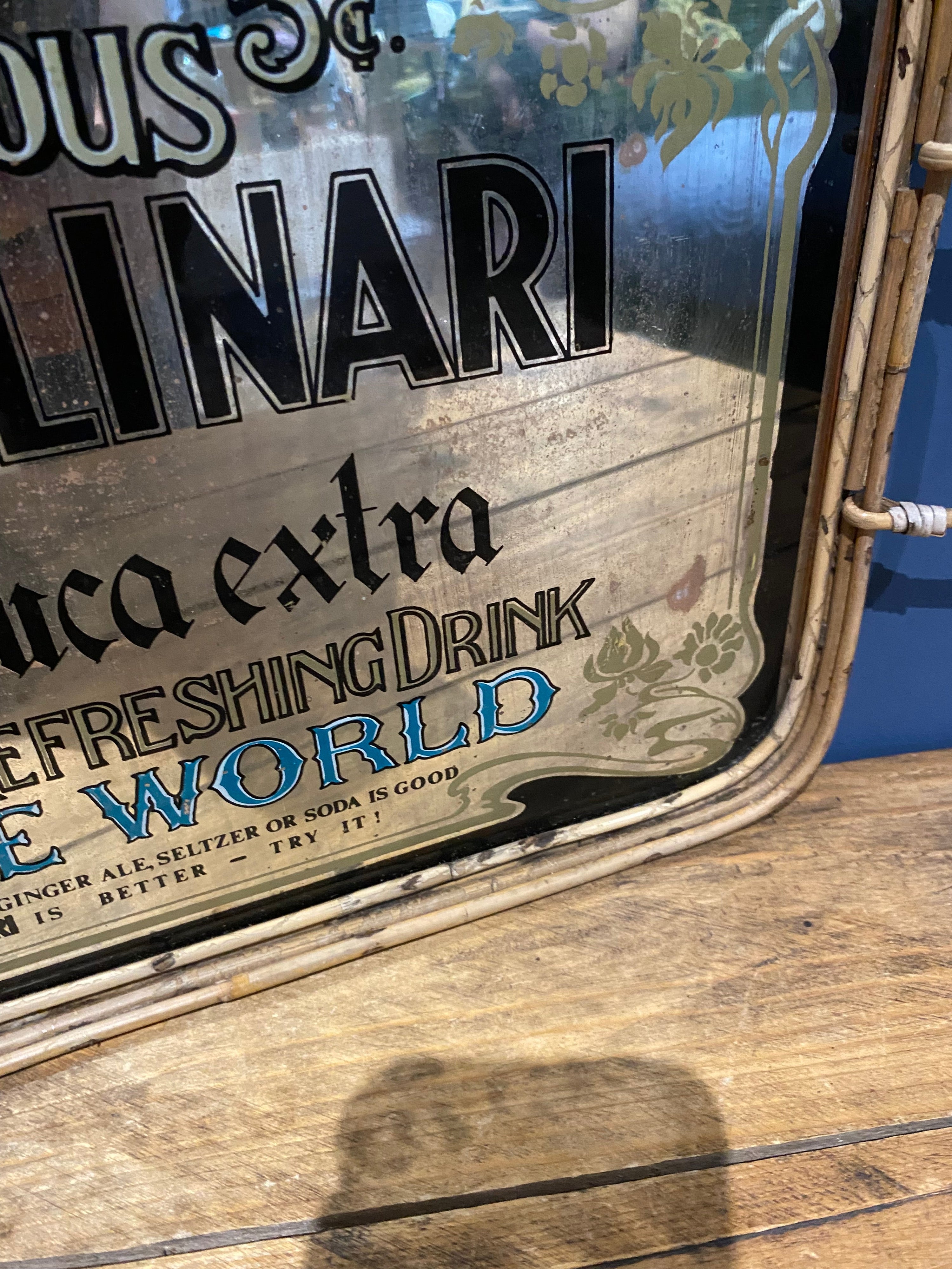 Rare Molinari Sambuca Mirrored Drinks Tray