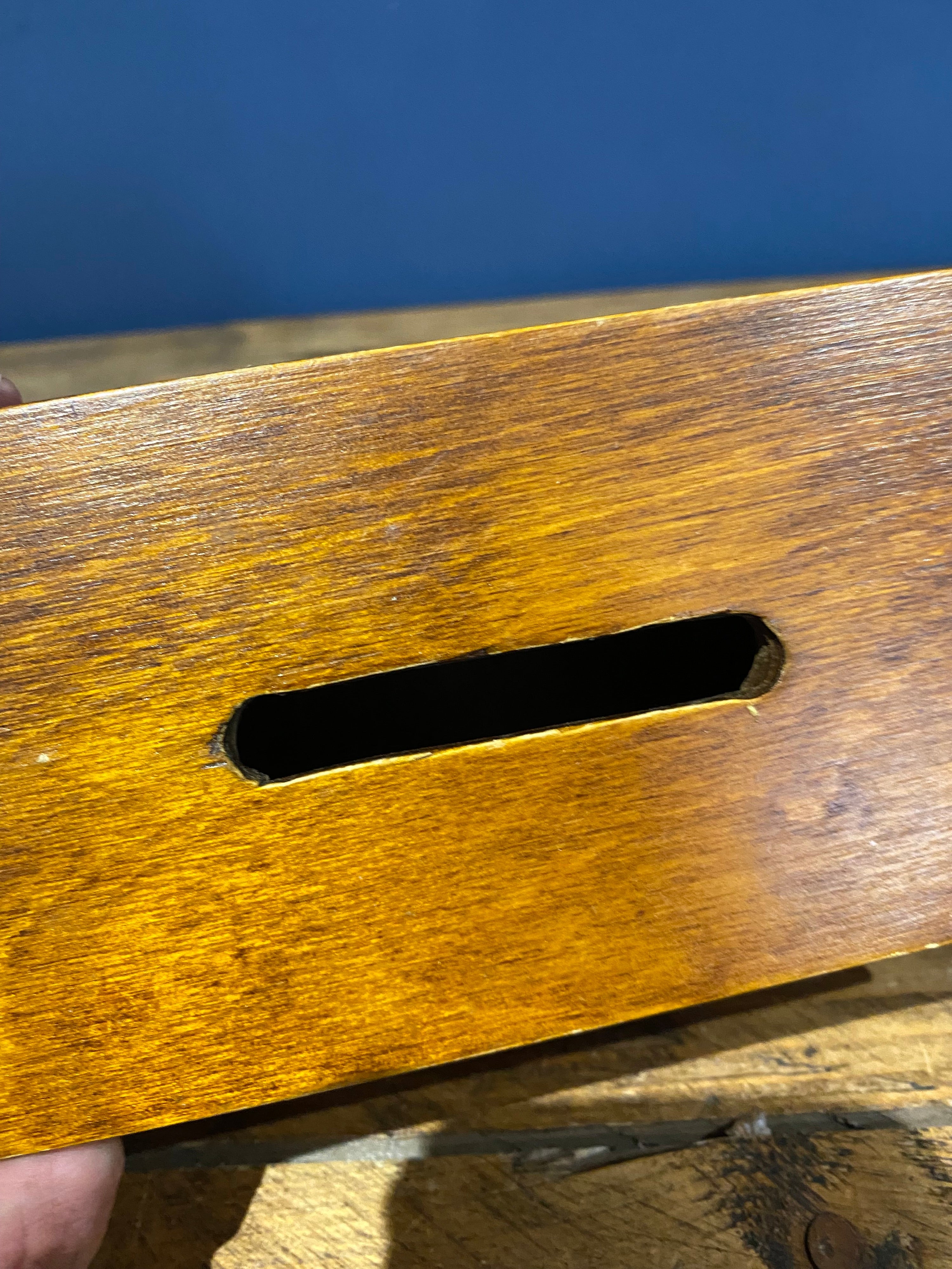 Unusual Vintage Wooden Collection Box