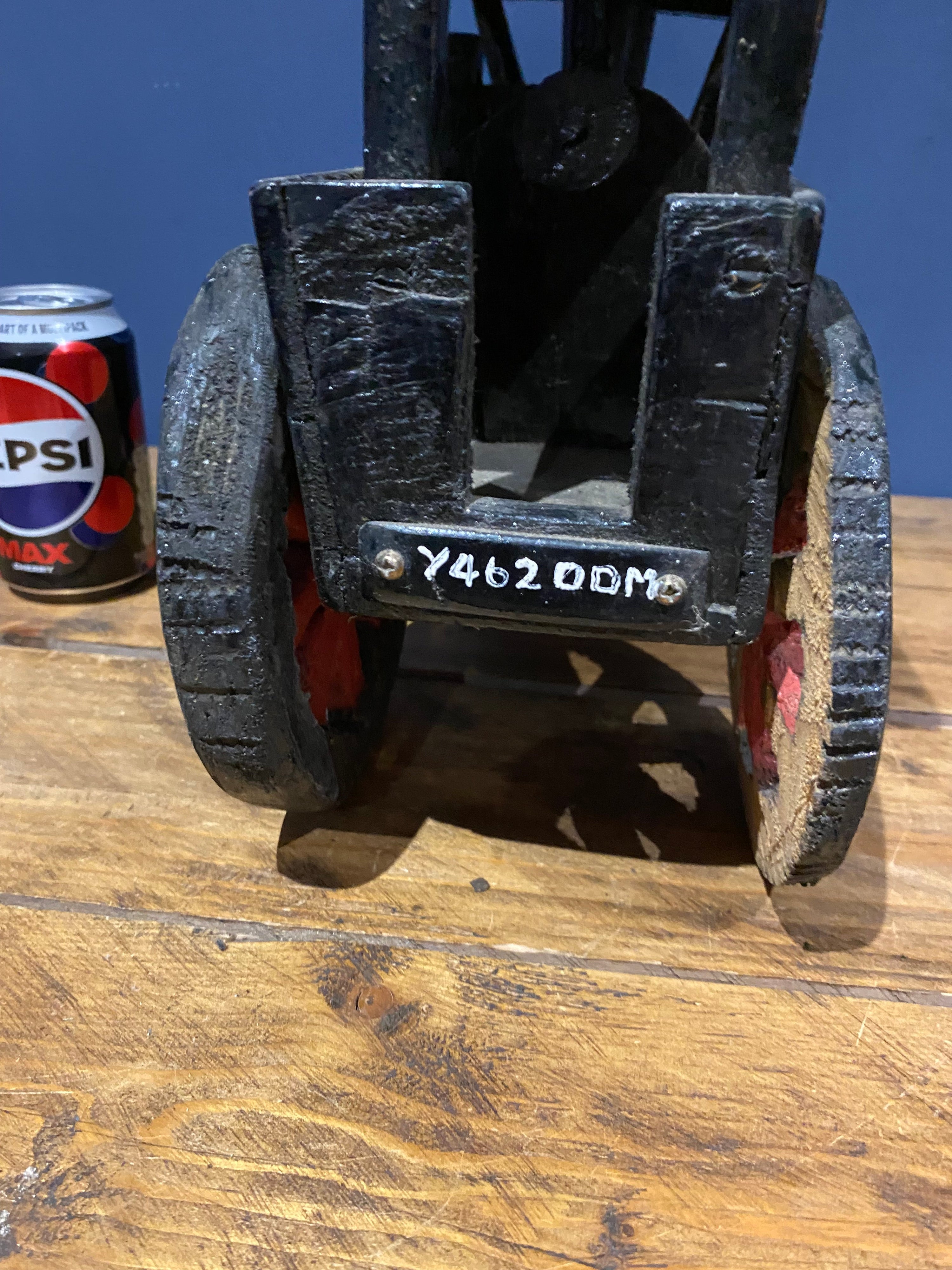 Scratch Built Wooden Steam Engine , Folk Art