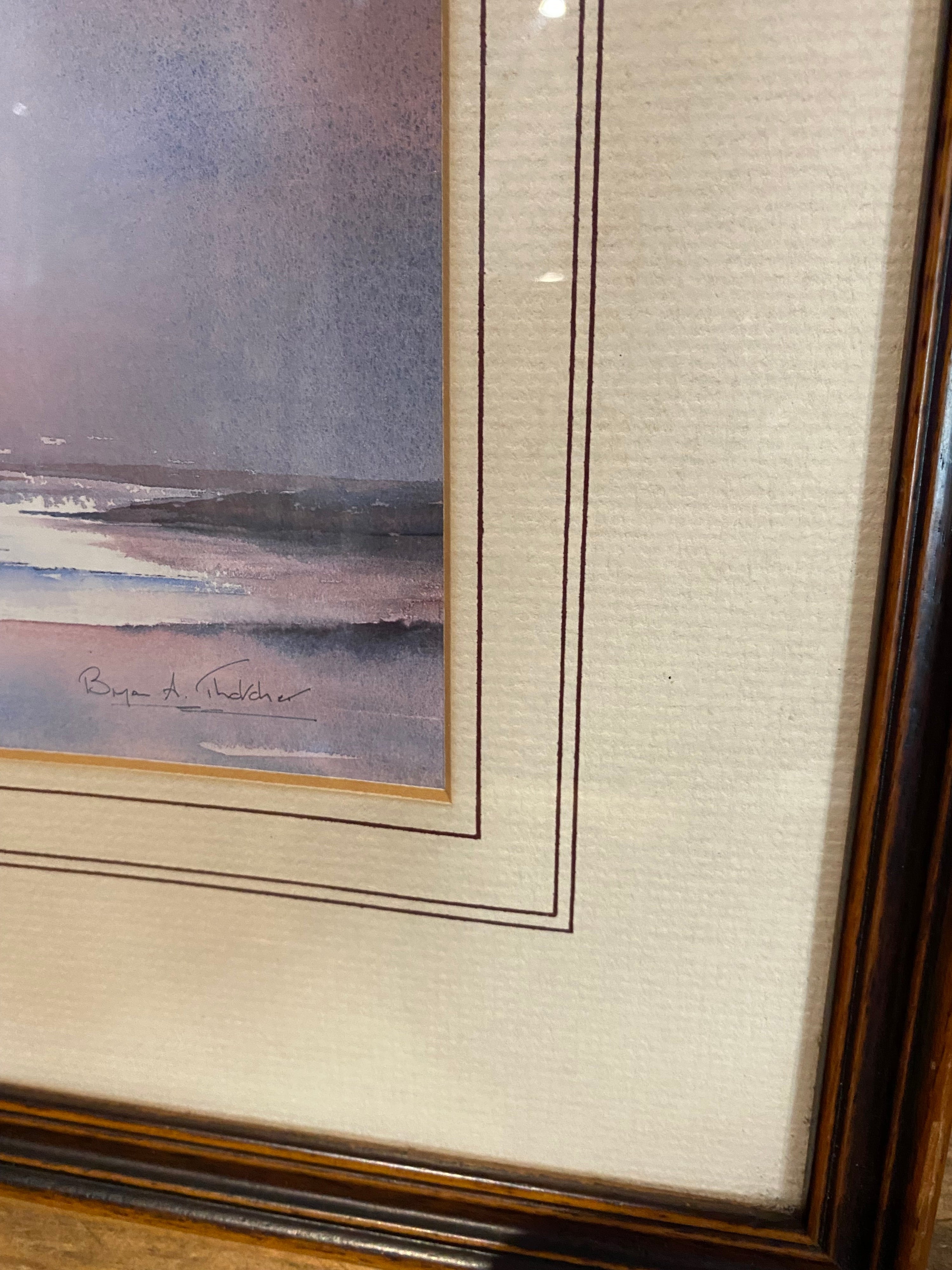 Bryan A Thatcher , Watercolour, Boats On The Coast