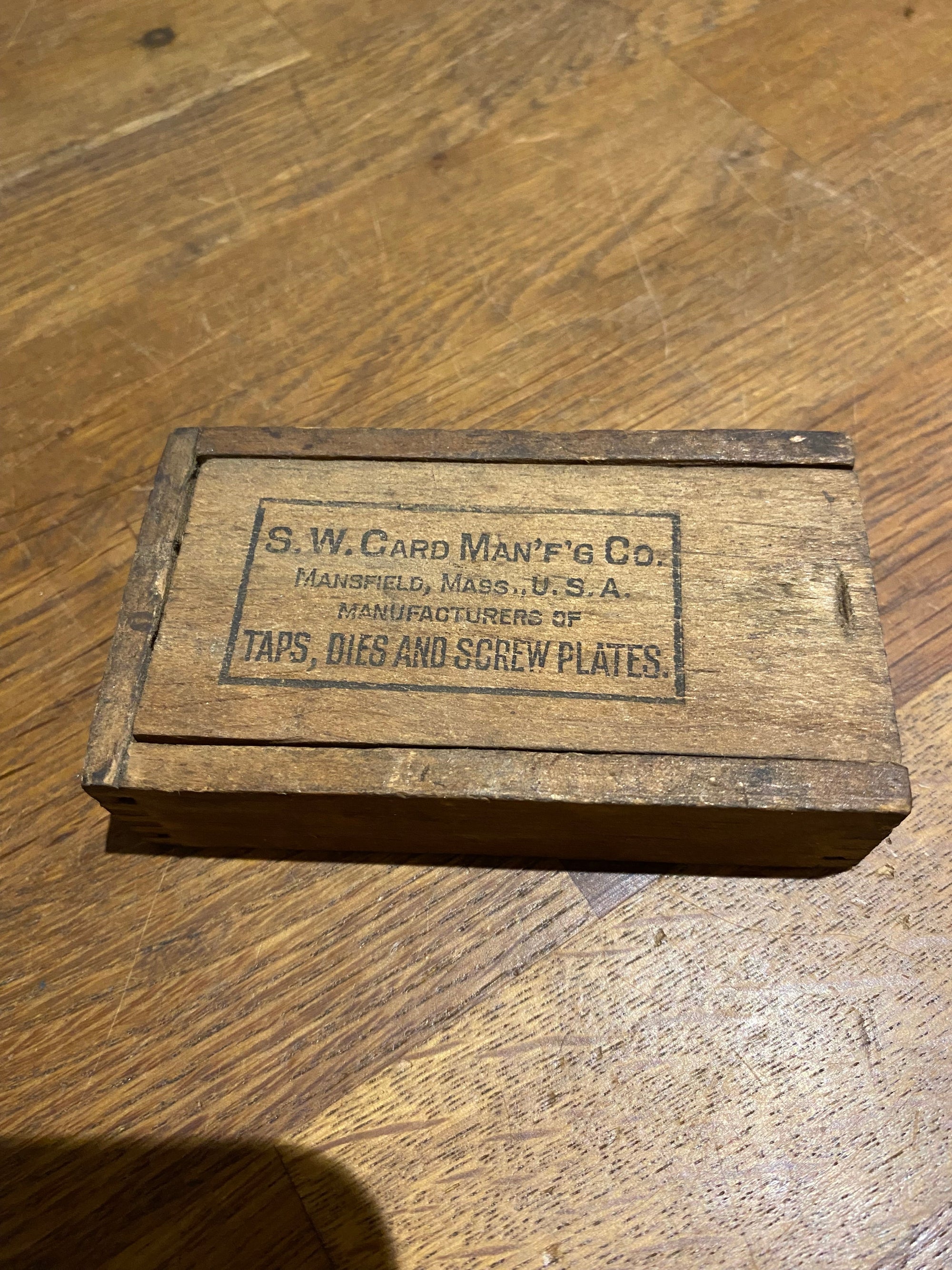 Vintage S W Card Man’f’g Co, Box Of Taps. Tools