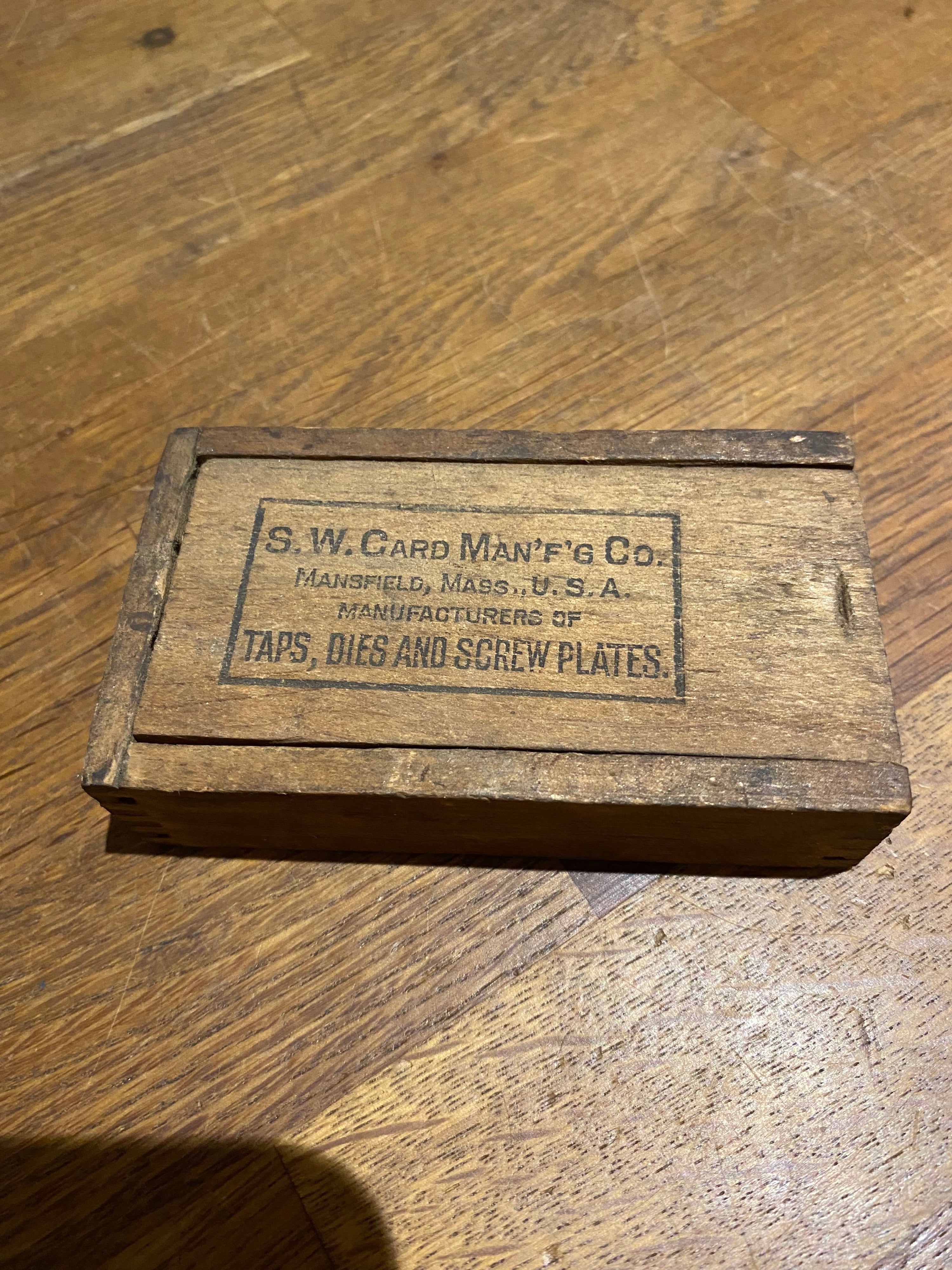 Vintage S W Card Man’f’g Co, Box Of Taps. Tools