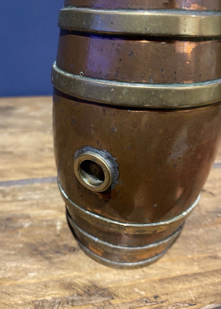 Scratch Built Copper And Brass Barrel , With Tap.