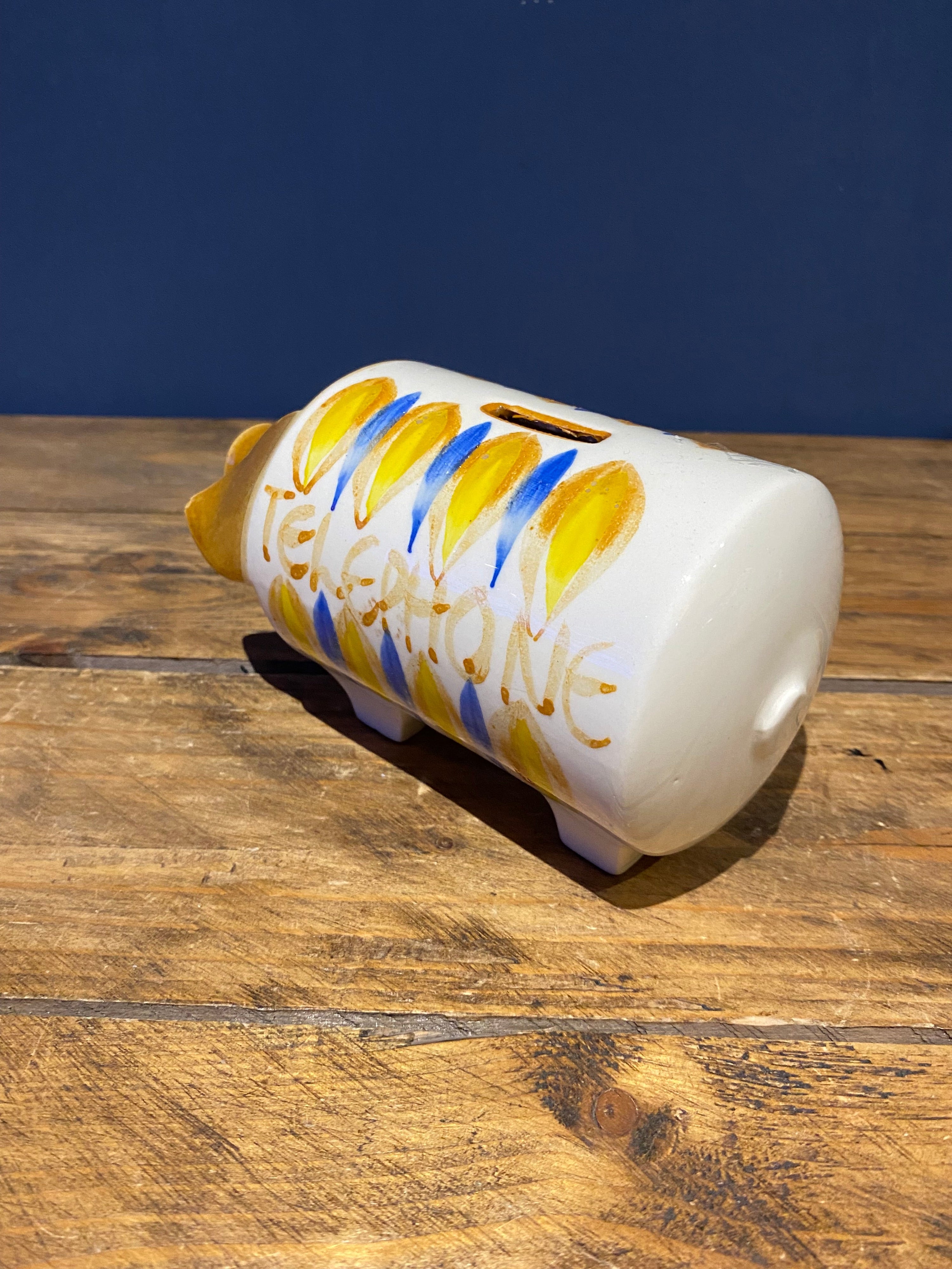 Vintage Telephone Money Box / Piggy Bank , Ceramic 70’s/80’s