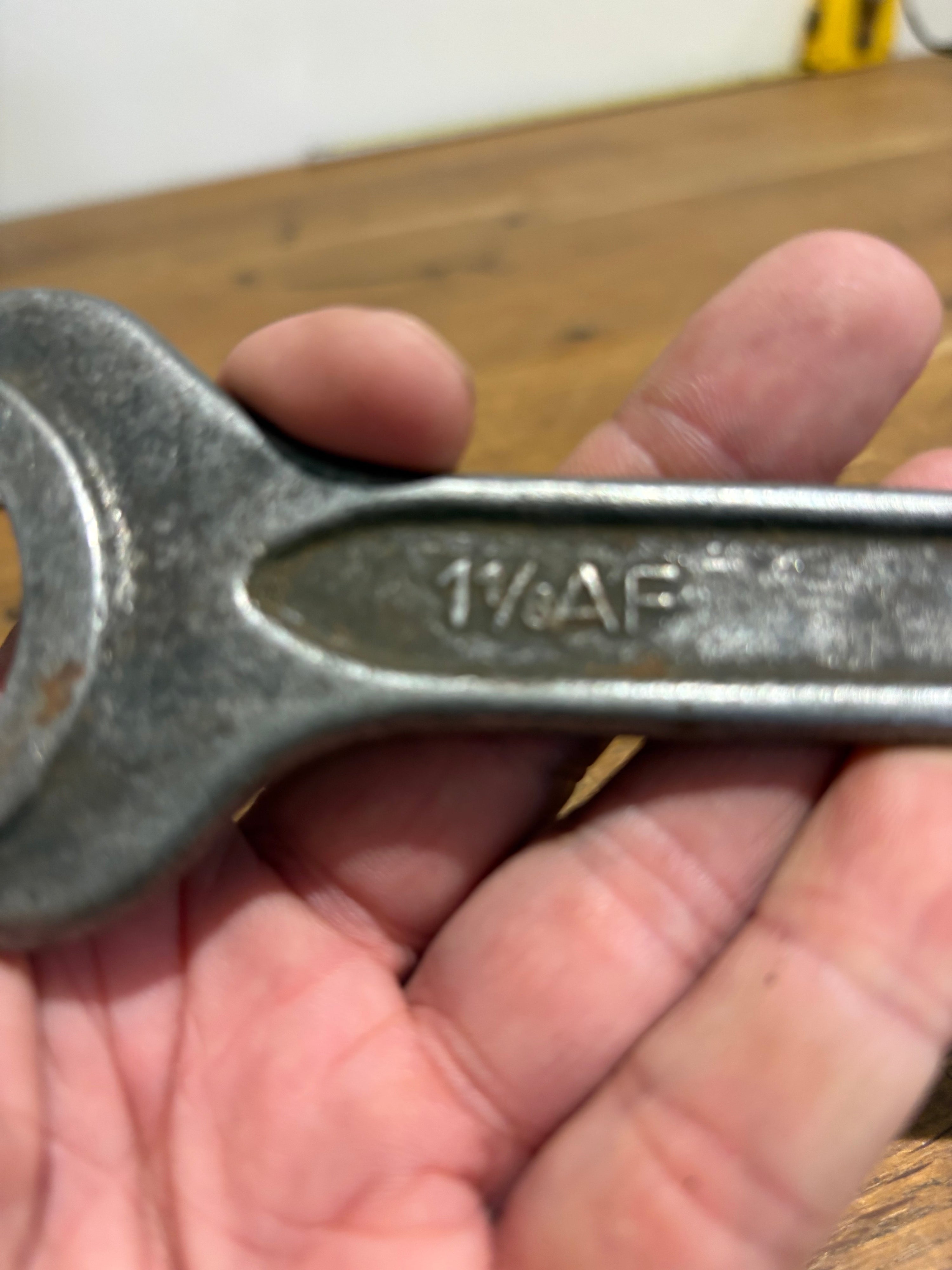 Vintage Gedore No895 Spanner , 1 1/8af, 15/16 Af. Open Ended Soanner