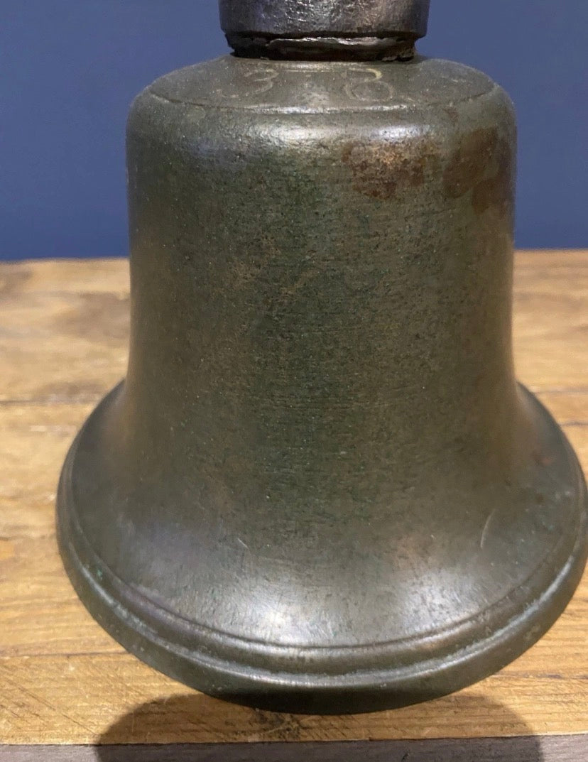 Vintage/ Antique 3:8 , 11.5 Inch Tall Hand Bell/ School Bell