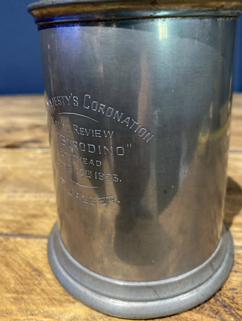 Craftsman Pewter, Ss Borodino Coronation Tankard, Engraved