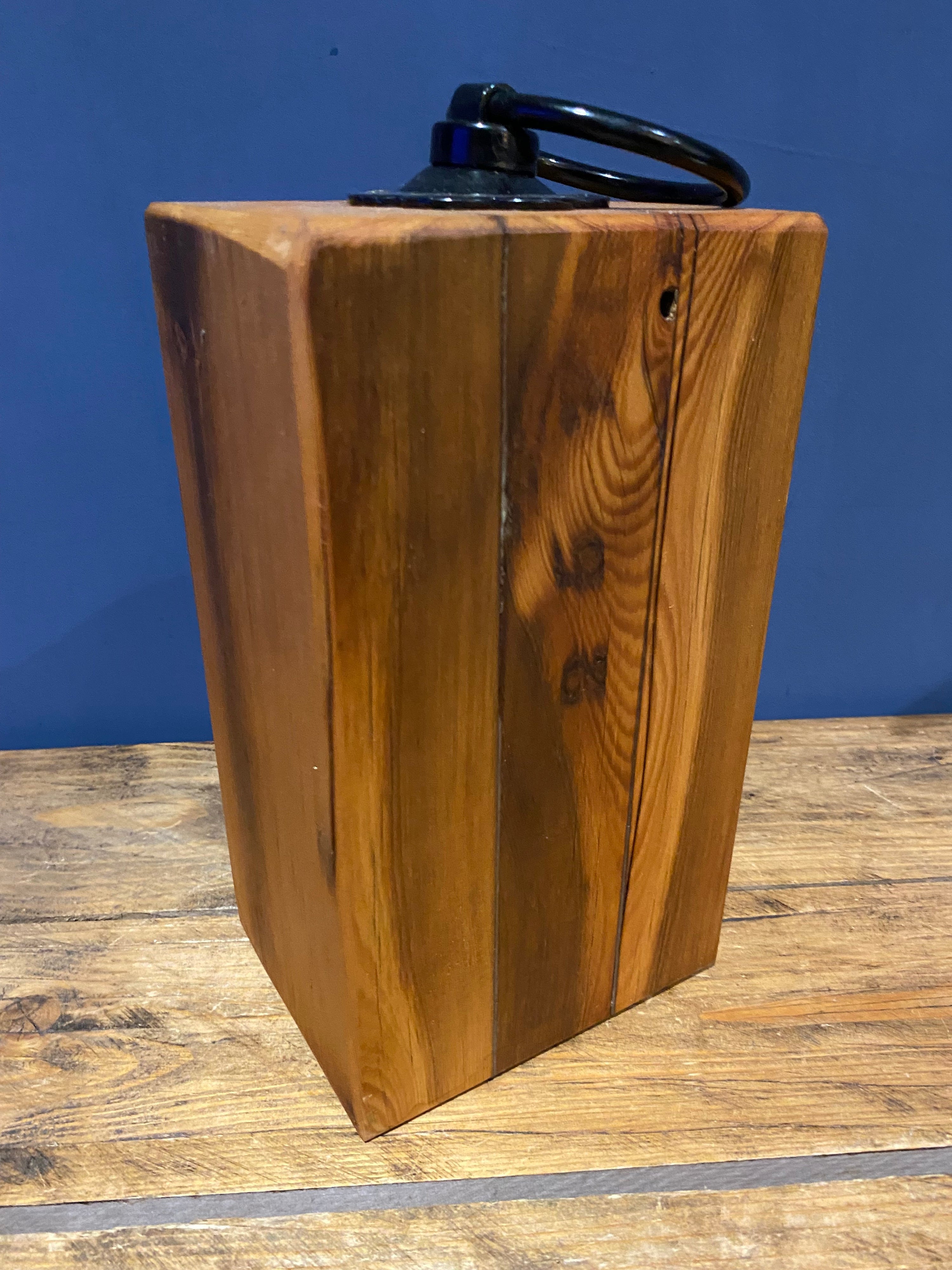 Handmade Wooden Doorstop from recycled wood.