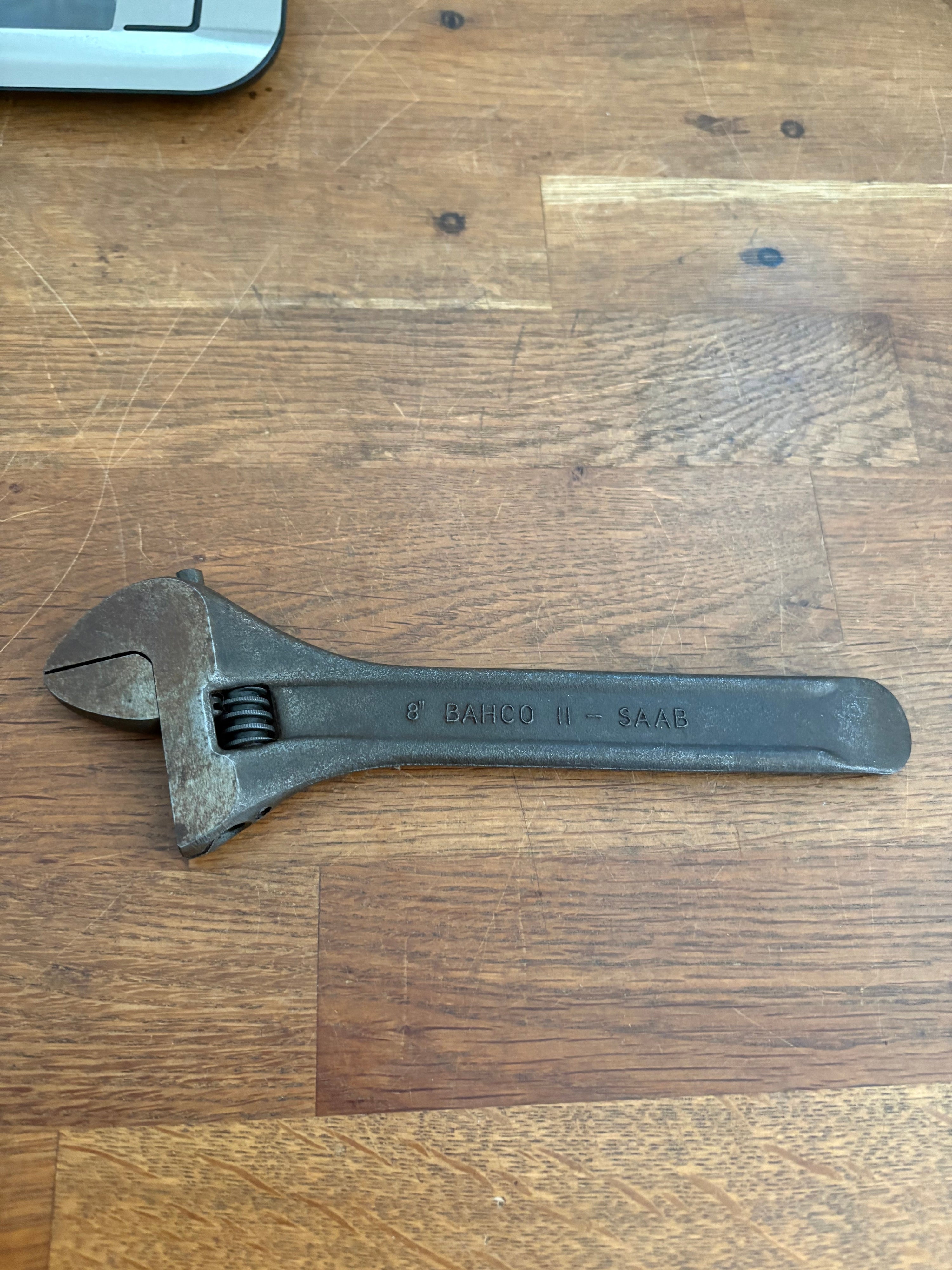 Vintage Bahco Saab 8” Adjustable Spanner Wrench