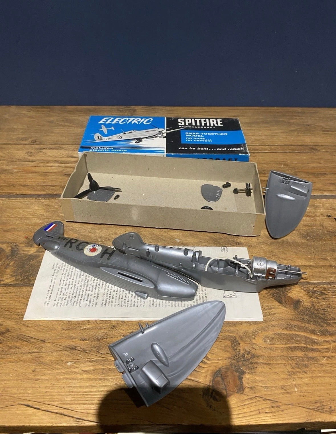 Vintage Scalecraft Electric Spitfire Model , Part Kit Or Spares.