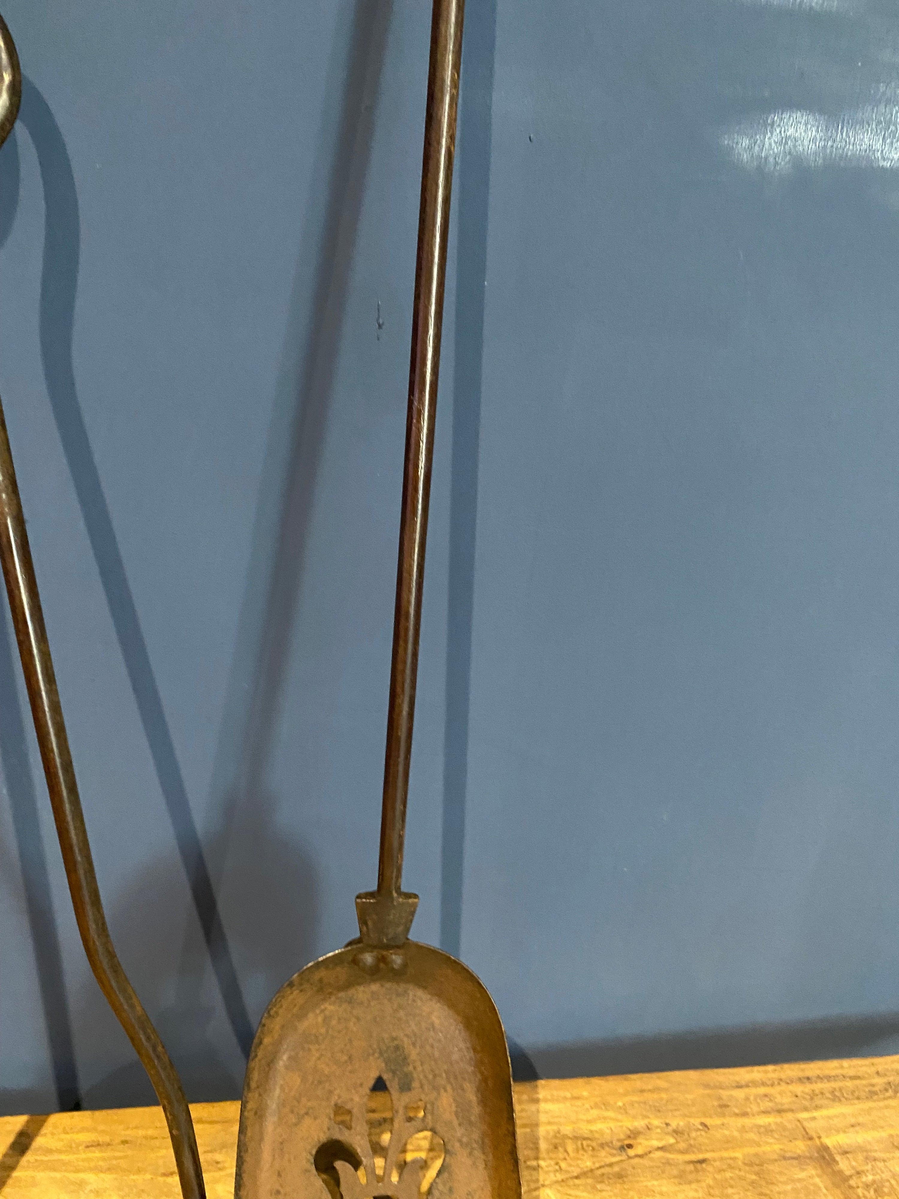 Antique Fireside Tongs And Shovel/scoop