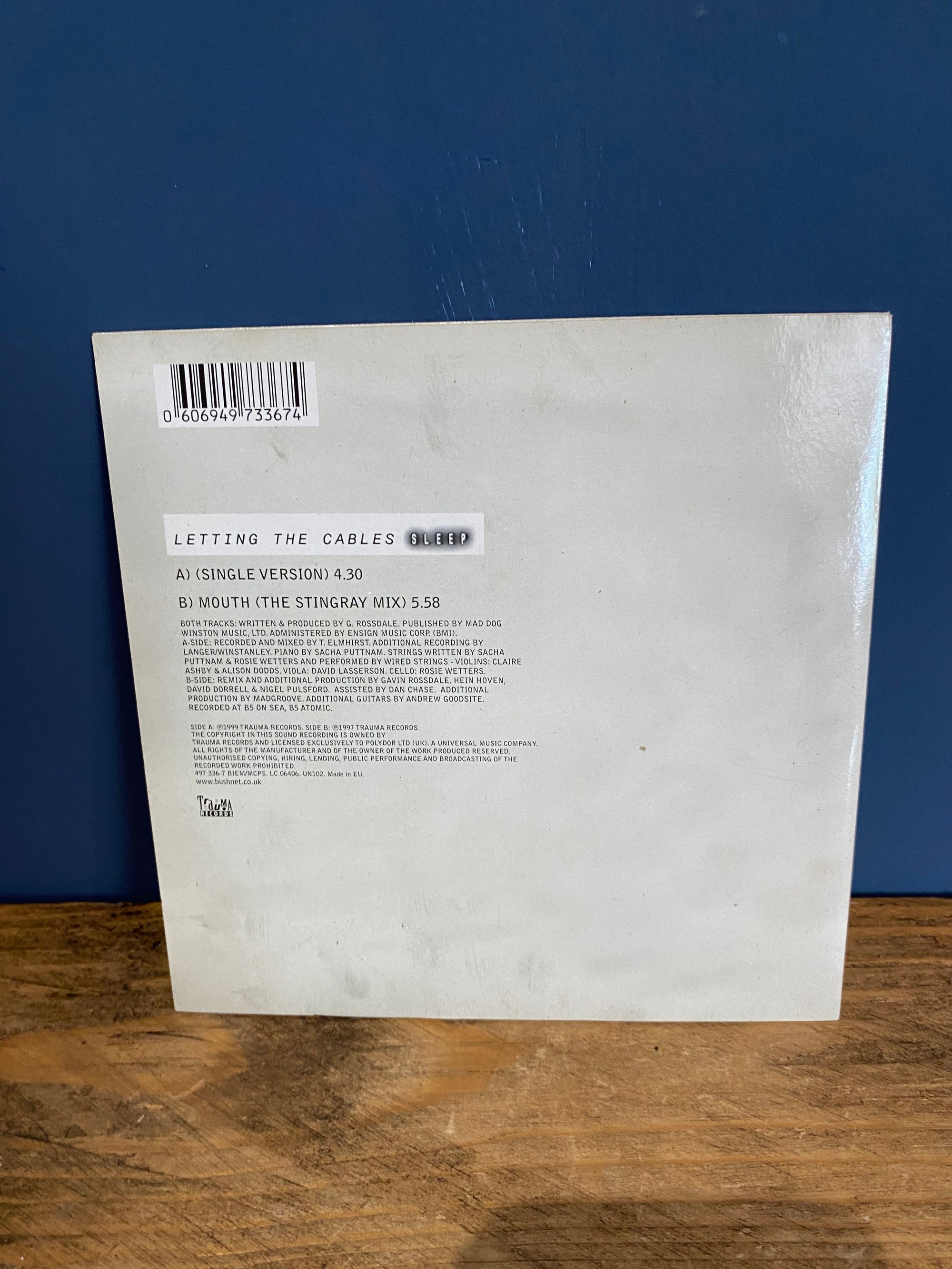 Bush , Letting the cables sleep.  7” coloured vinyl
