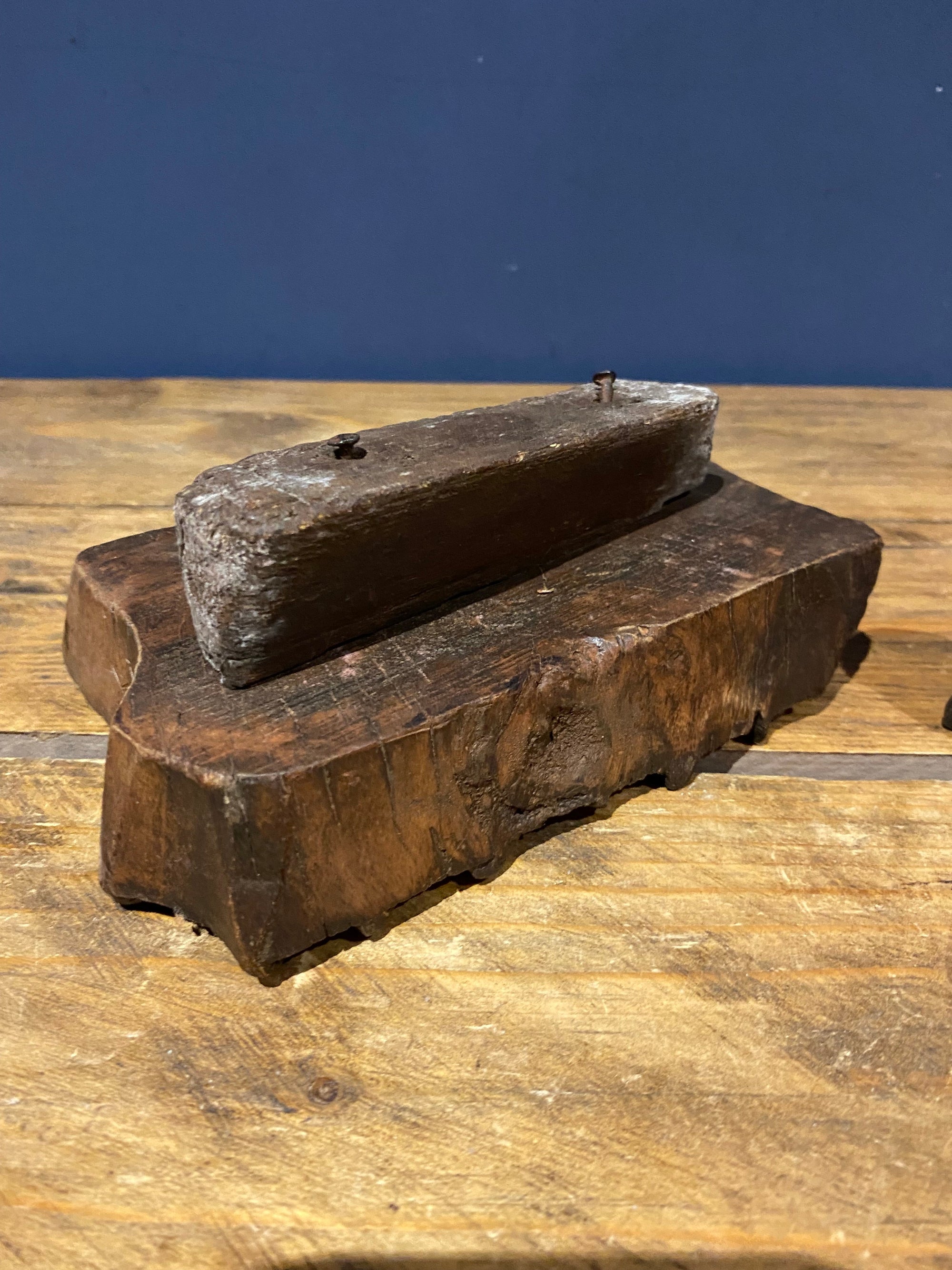 Early Antique Wooden Print Blocks or Stamps