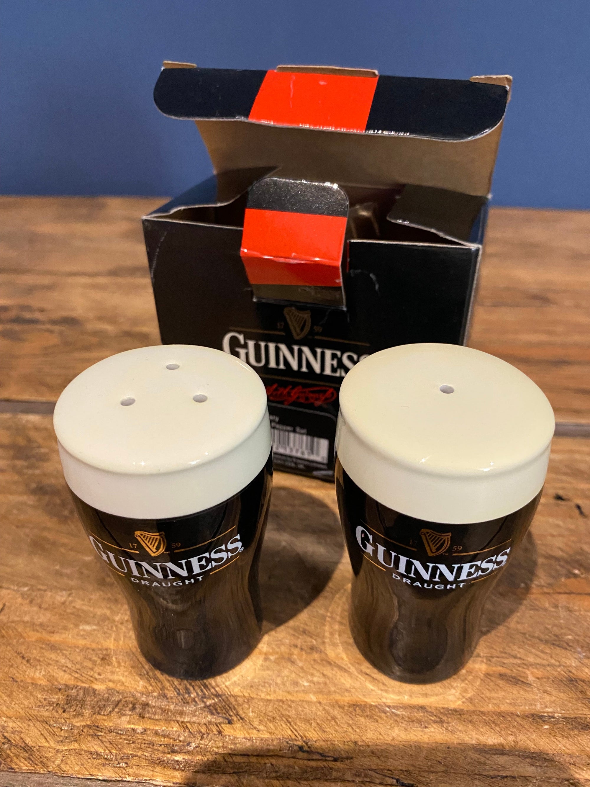 Guinness salt & pepper pots
