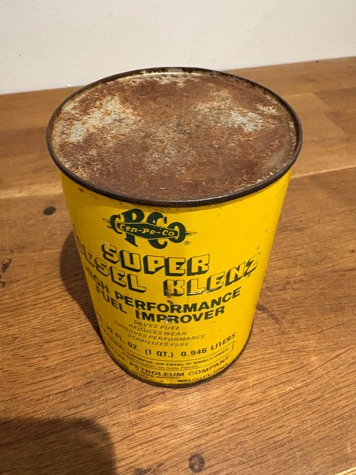 Vintage Cen-Pe-Co Super Diesel Klenz Can , 1 Quart With Contents