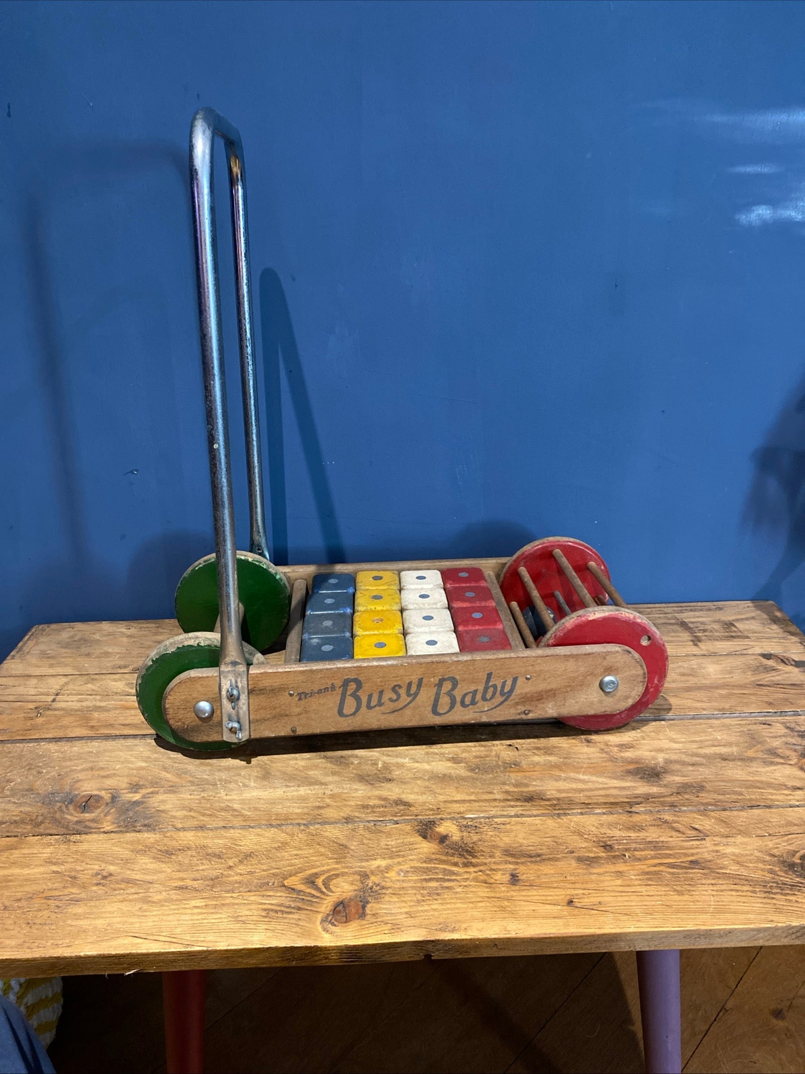 Vintage Tri-ang Busy Baby , Baby Walker, Rare Design.