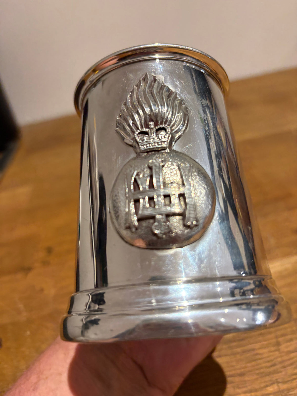 Vintage Royal Highland Fusiliers Tankard, British Pewter