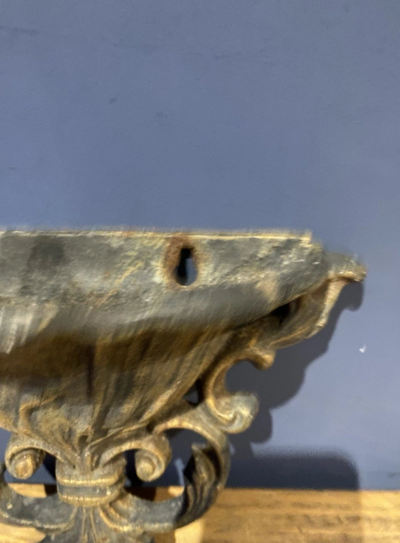 Vintage Style Cast Wall Pocket, Flower / Plant Pocket