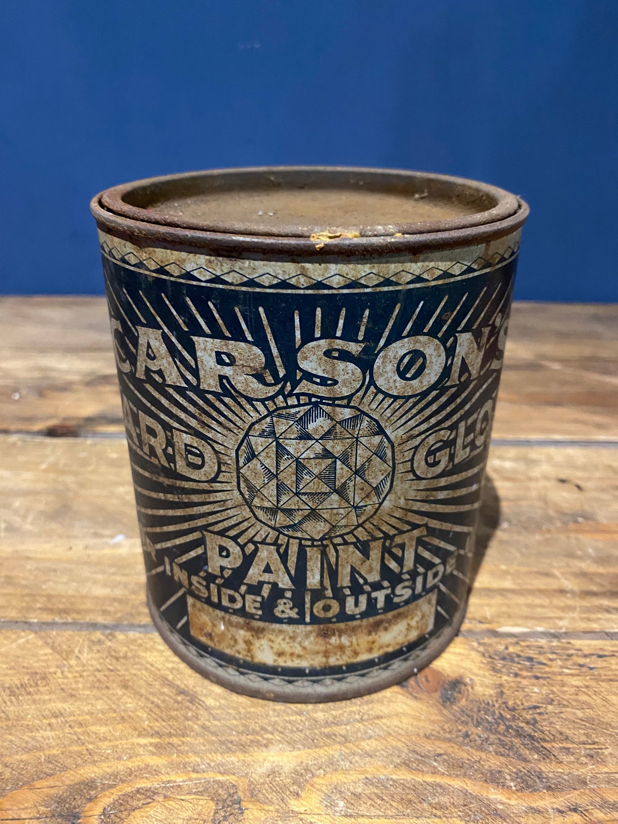 Antique / Vintage. Rare Carson’s Paint Tin , Full , As Found Condition