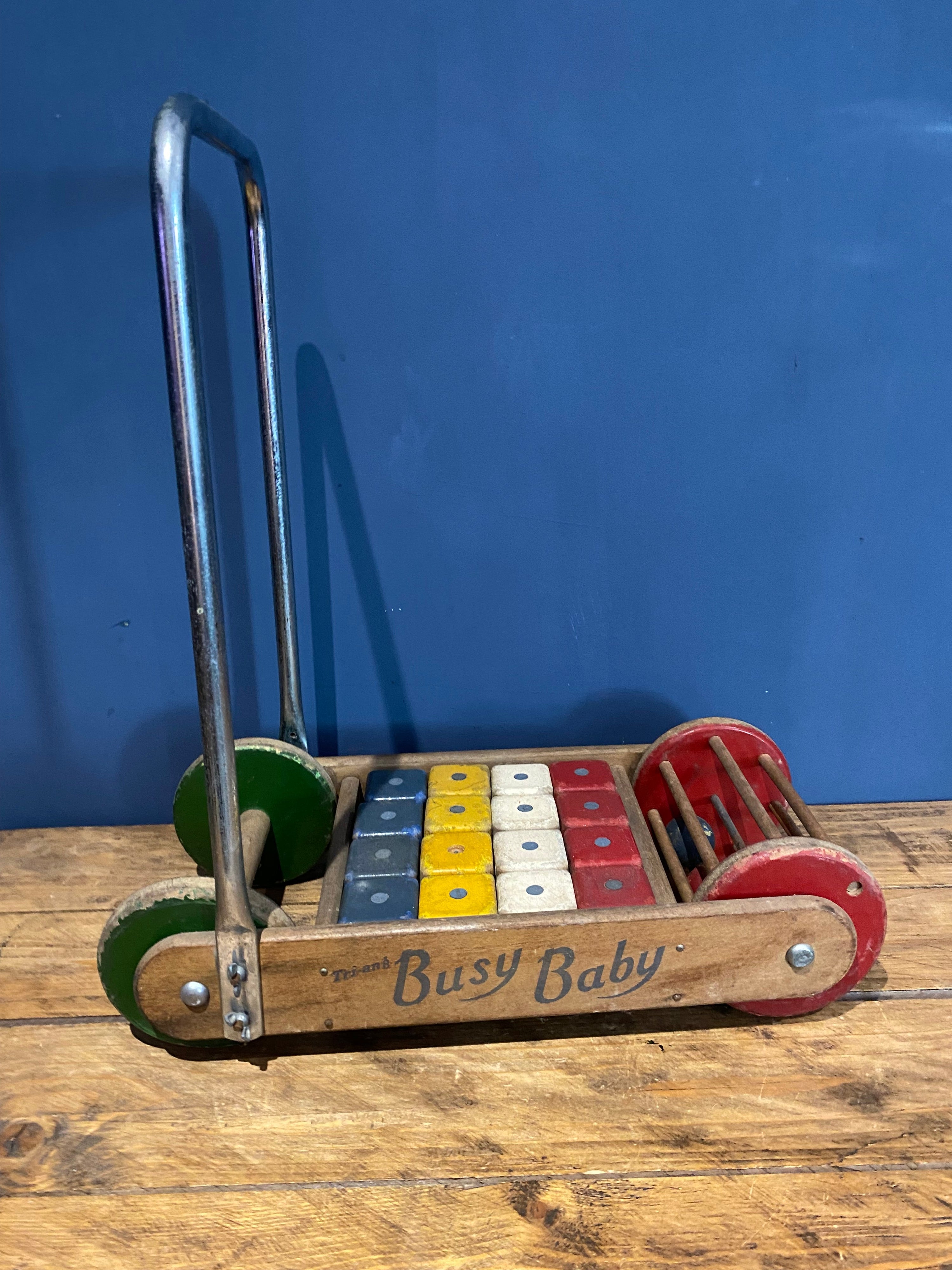 Vintage Tri-ang Busy Baby , Baby Walker, Rare Design.