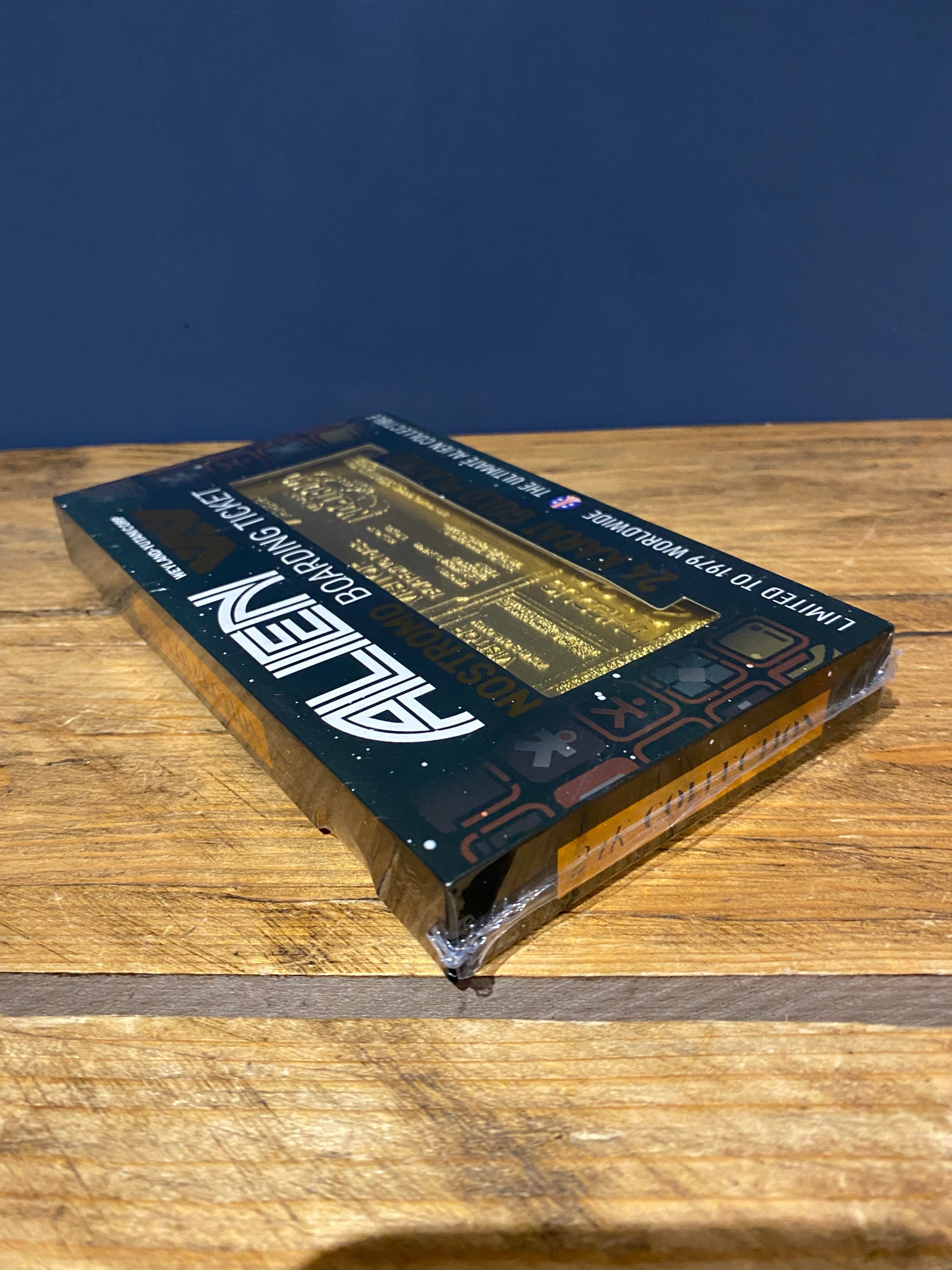 Limited Ed , Alien , Nostromo Boarding Ticket, 24k Gold Plated