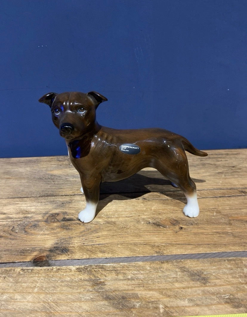 Vintage Coopercraft Staffordshire Bull Terrier Figure